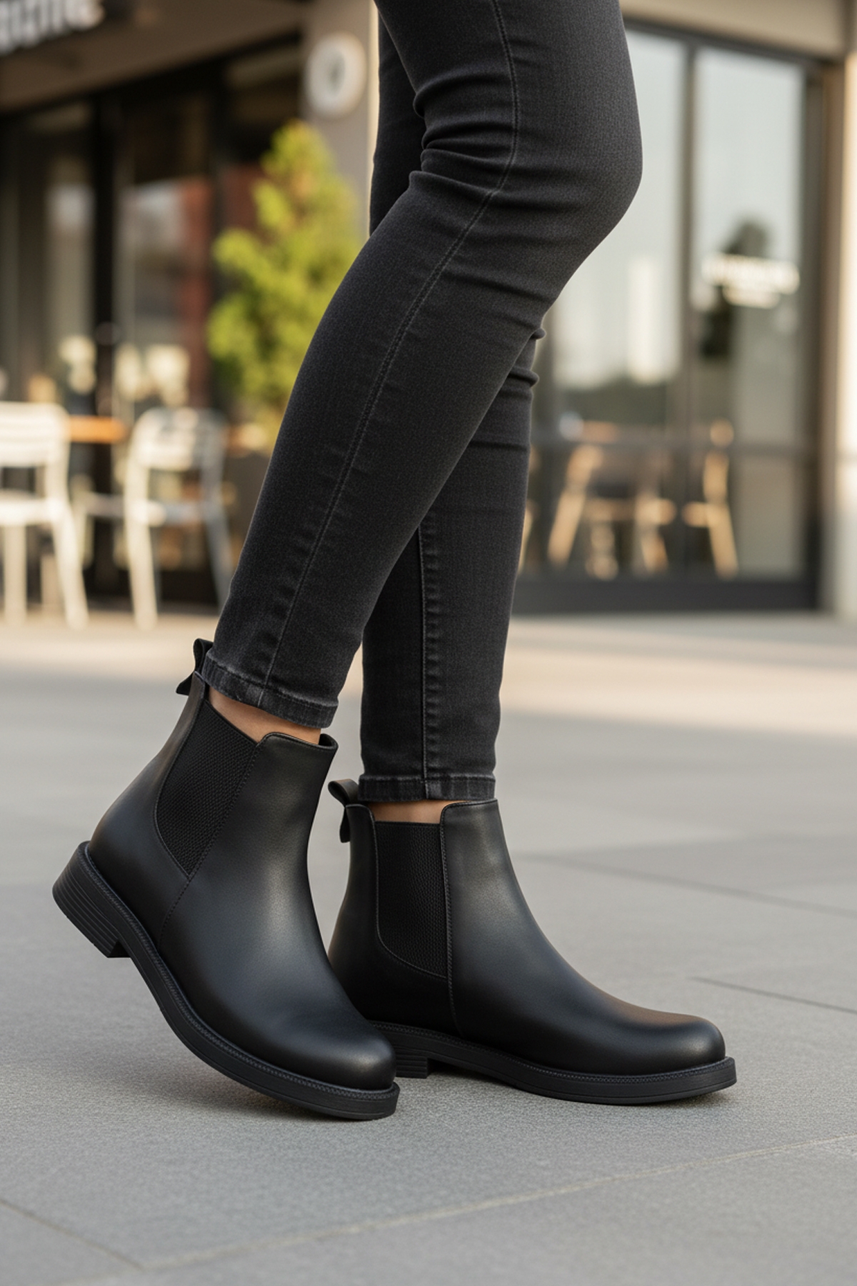 Aspor Siyah Polarlı Kadın Chelsea Bot - Görsel 4
