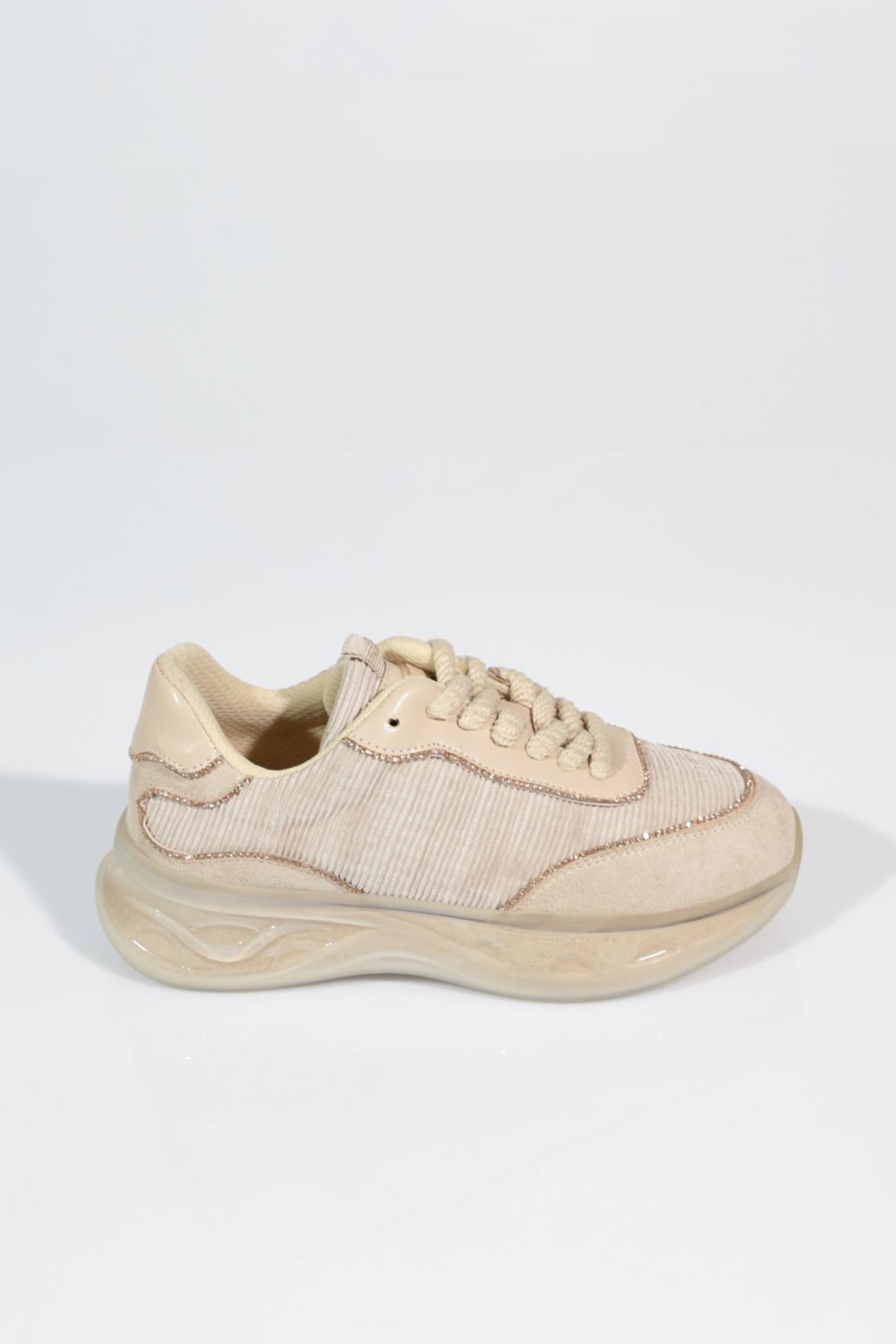 B1010 Kadin Kalin Taban Sneakers Ayakkabi - Görsel 2