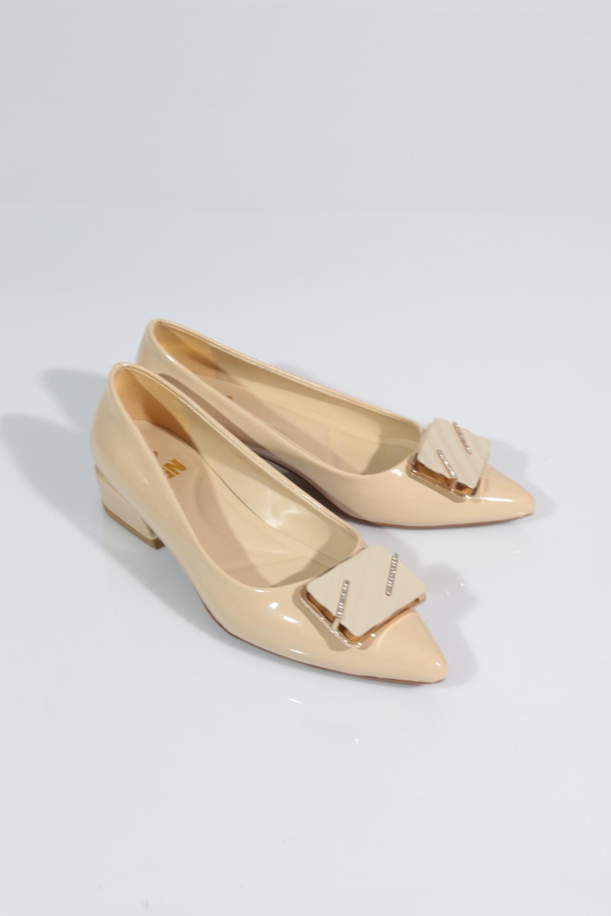 6846 Kadin Kare Tokali Topuklu Ayakkabi - Görsel 3