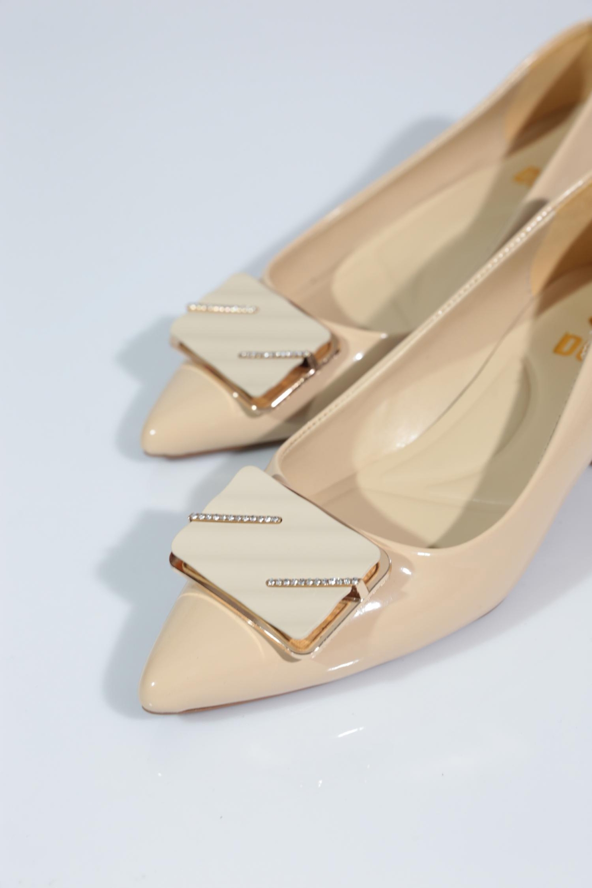 6846 Kadin Kare Tokali Topuklu Ayakkabi - Görsel 5