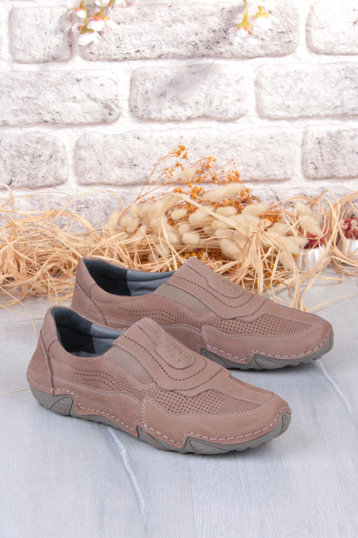 42326 Nubuk Comfort Rahat Esnek Hakiki Deri Erkek Ayakkabı - Görsel 2