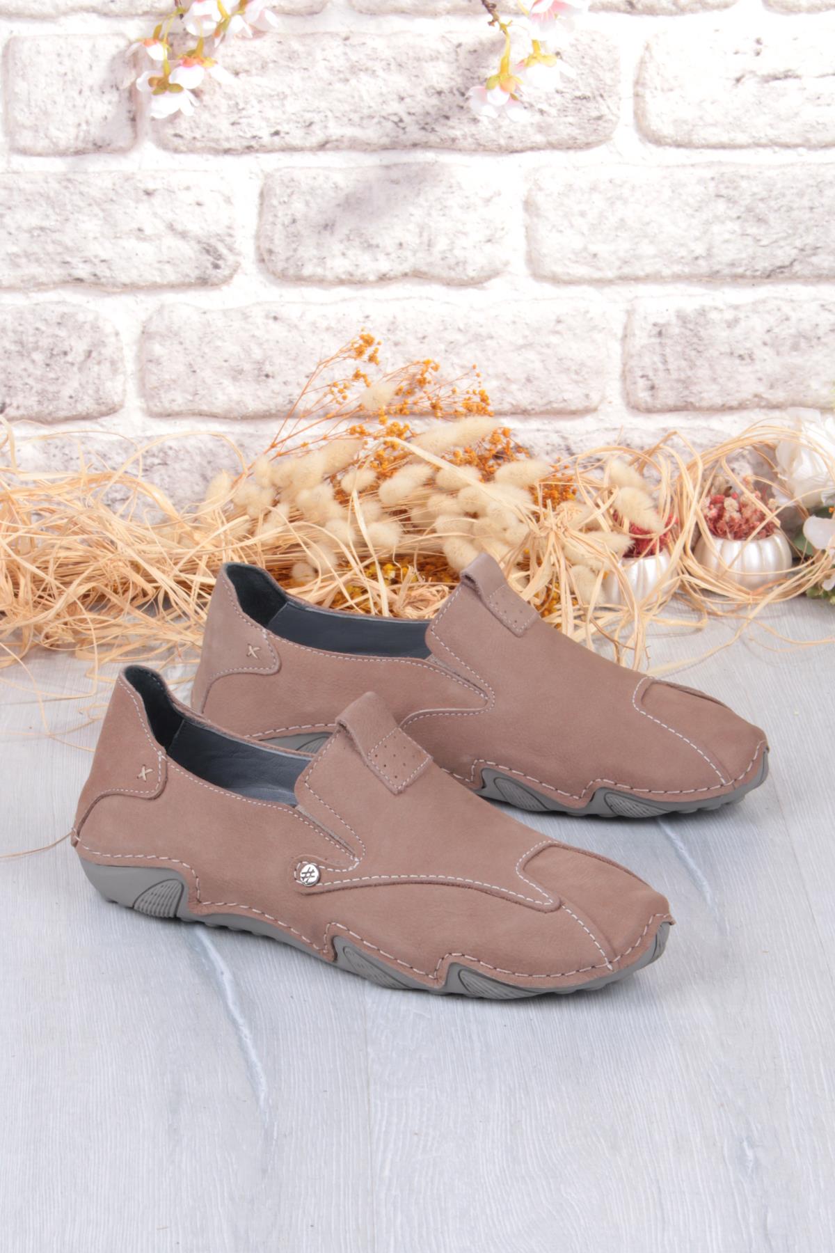 42323 Nubuk Comfort Rahat Esnek Hakiki Deri Erkek Ayakkabı - Görsel 2