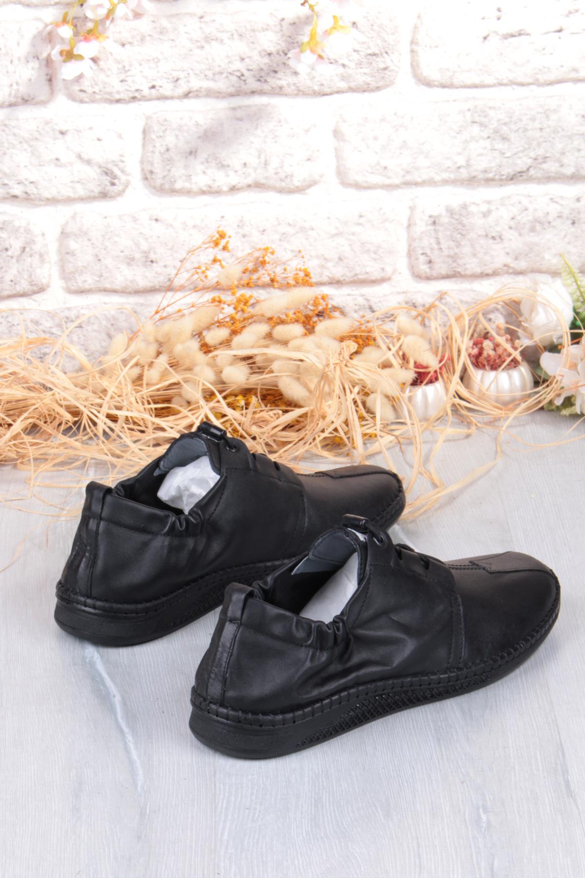 42613 Lastikli Comfort Rahat Esnek Hakiki Deri Erkek Ayakkabı - Görsel 5