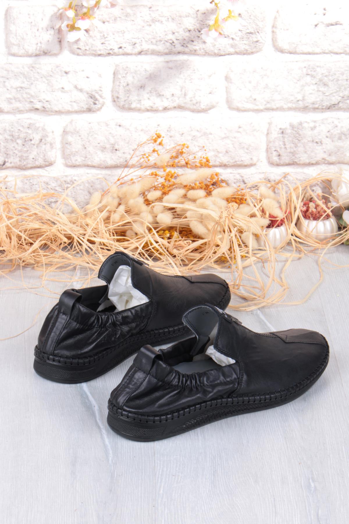 42612 Lastikli Comfort Rahat Esnek Hakiki Deri Erkek Ayakkabı - Görsel 5