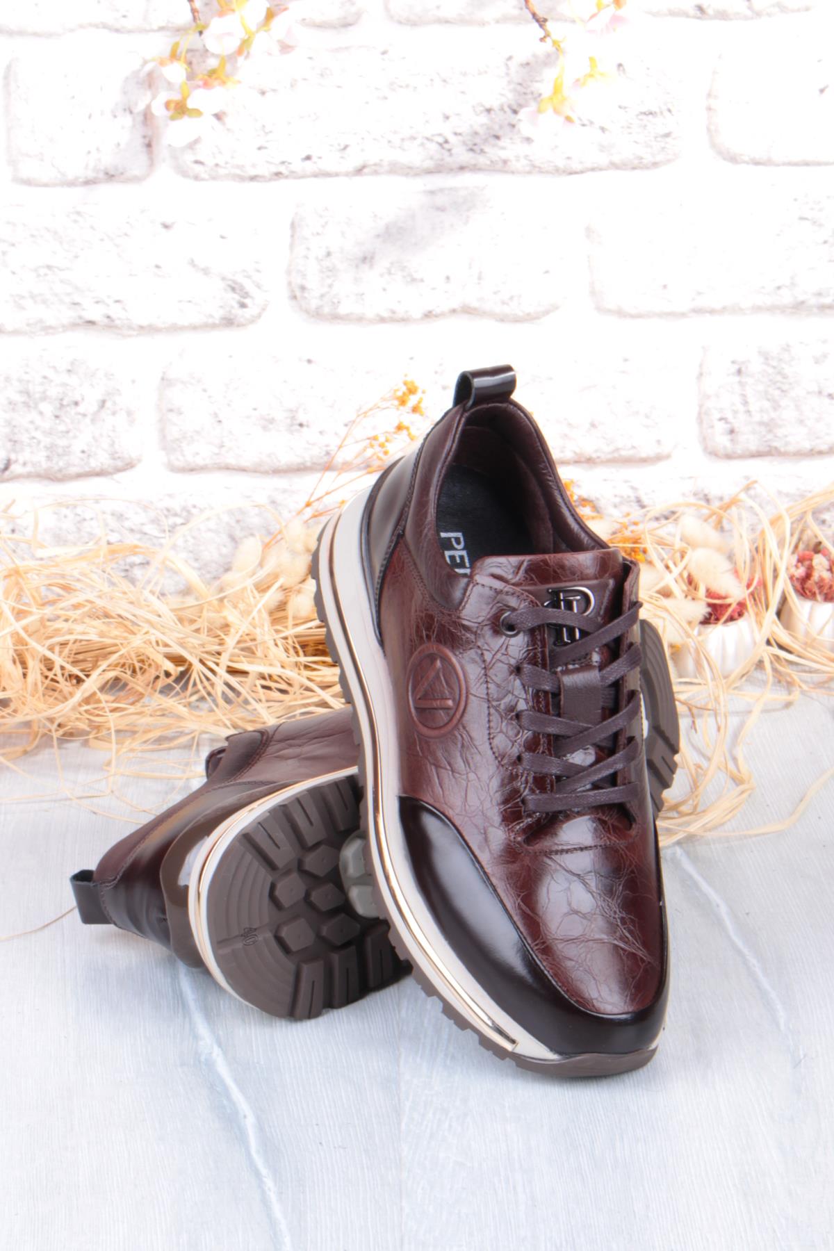 M112 Rahat Esnek İç Ve Dış Hakiki Deri Erkek Ayakkabı - Görsel 6