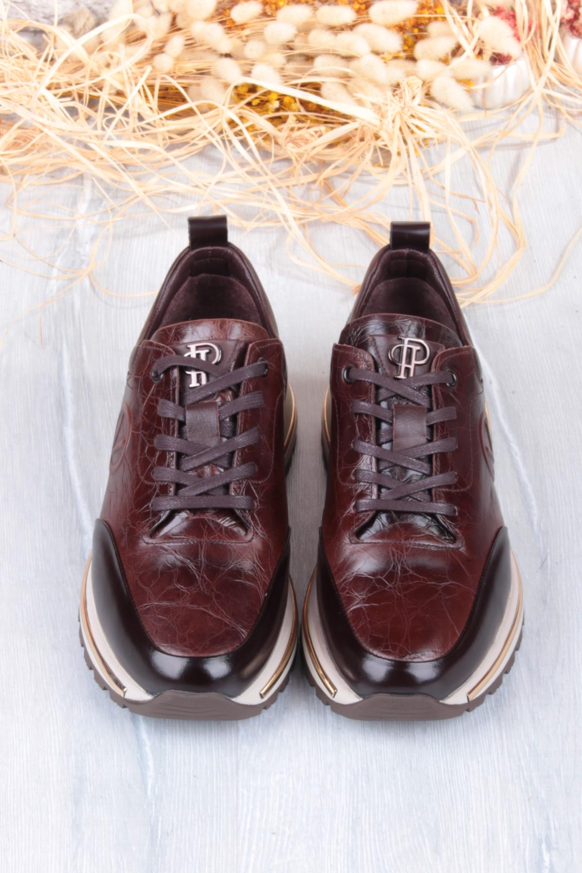 M112 Rahat Esnek İç Ve Dış Hakiki Deri Erkek Ayakkabı - Görsel 7