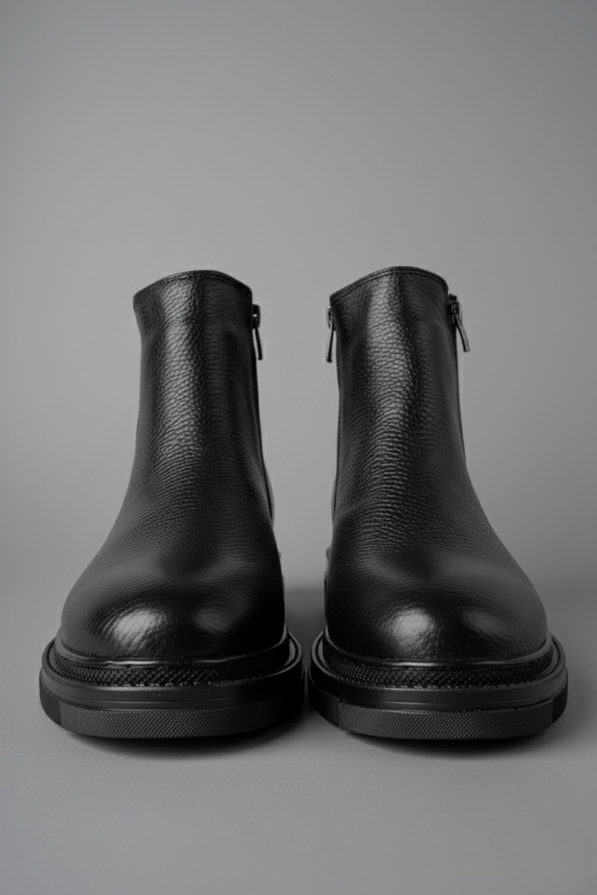 CHELSEY Hakiki Deri Çift Fermuarlı Erkek Kışlık Bot - Görsel 6