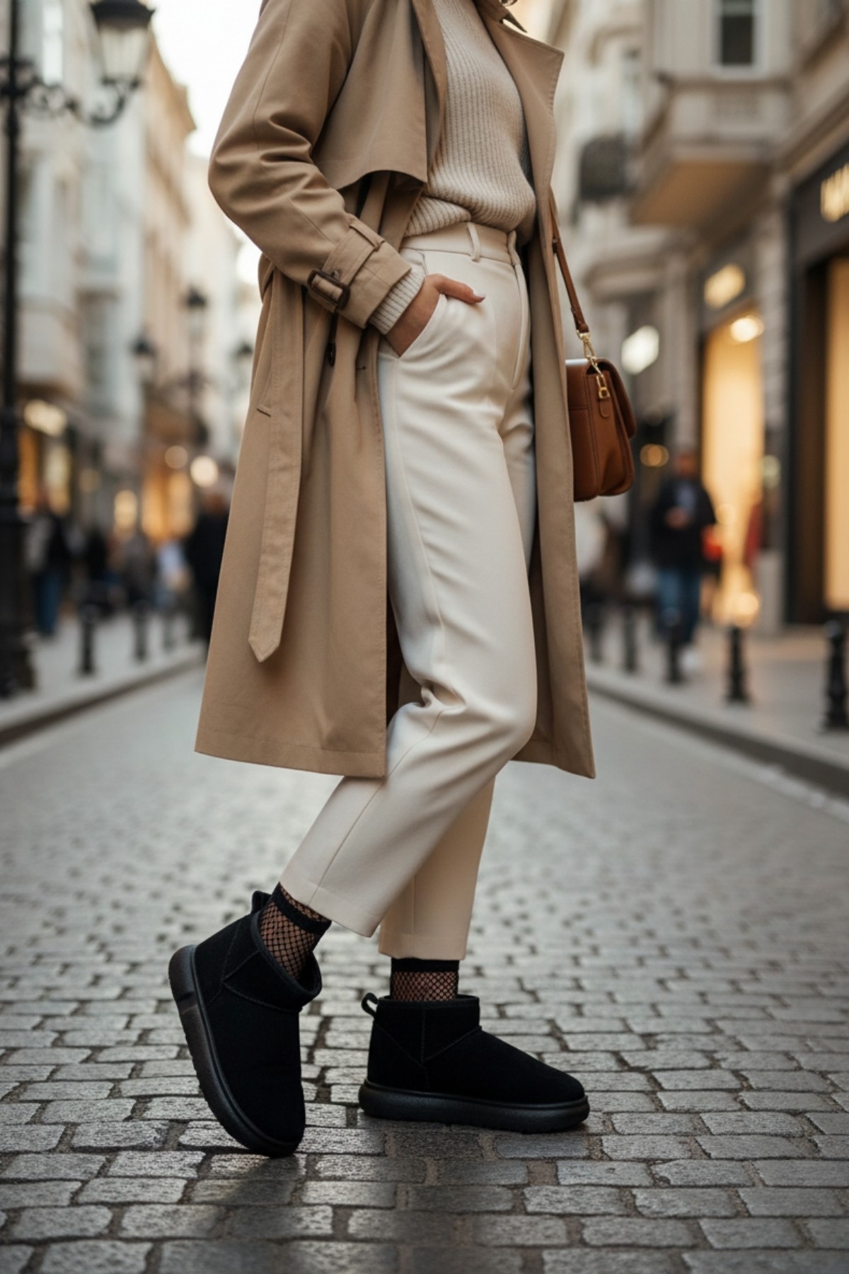 TAZZY Kadın Kalın Taban İçi Tüylü Günlük Mini Yarım Bot - Görsel 3