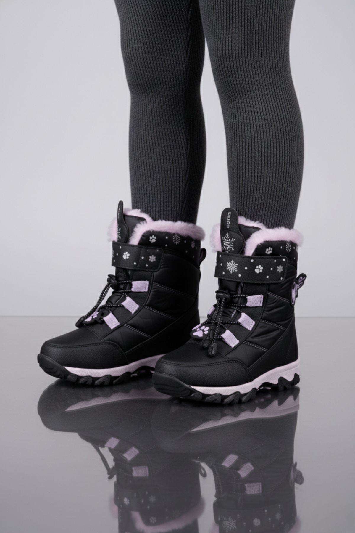 RAGYER İçi Kürklü Bağcıklı ve Cırtlı Kız Çocuk Bot - Görsel 5