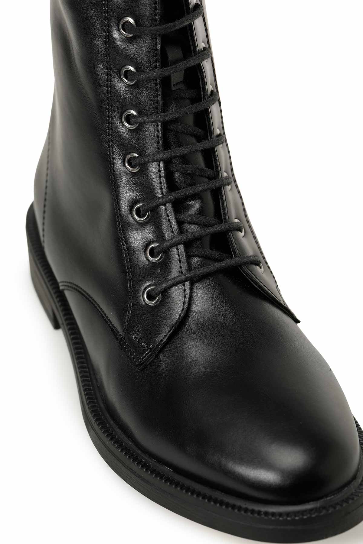 25K-7009 5PR Siyah Kadın Düz Bot - Görsel 9