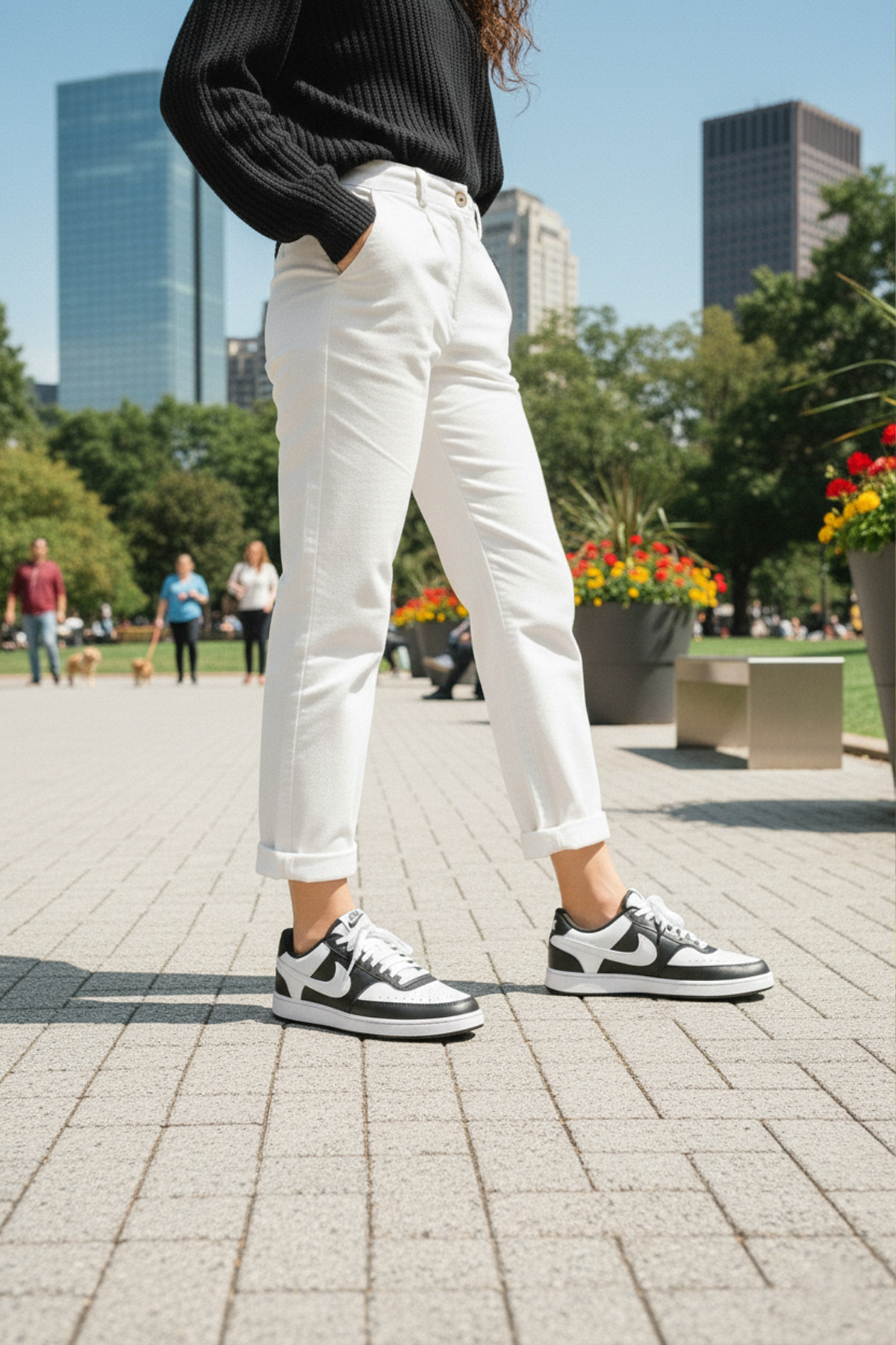 W COURT VISION LO NN Siyah Kadın Sneaker - Görsel 3