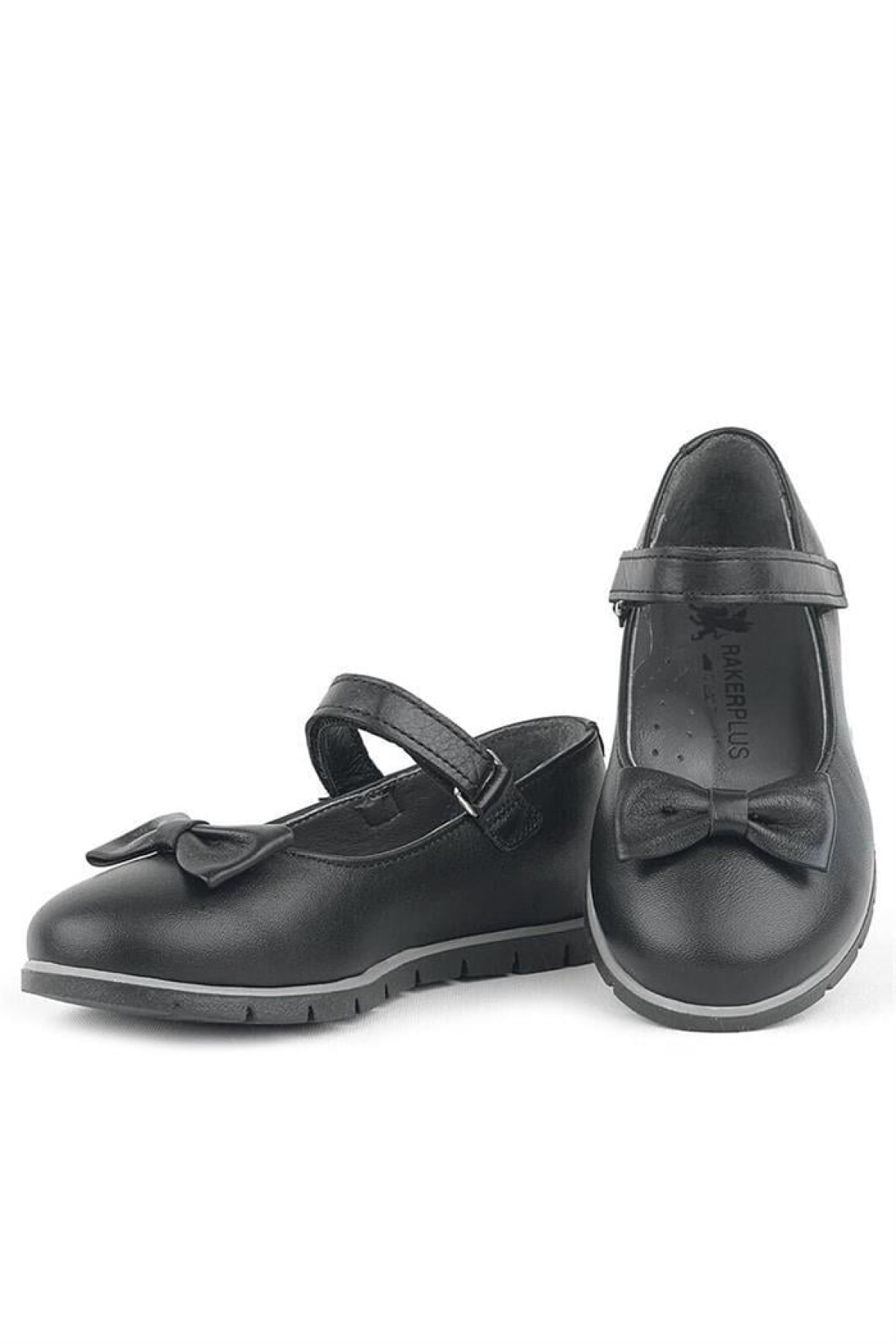 Hakiki Deri Siyah Kız Çocuk Babet - Görsel 5