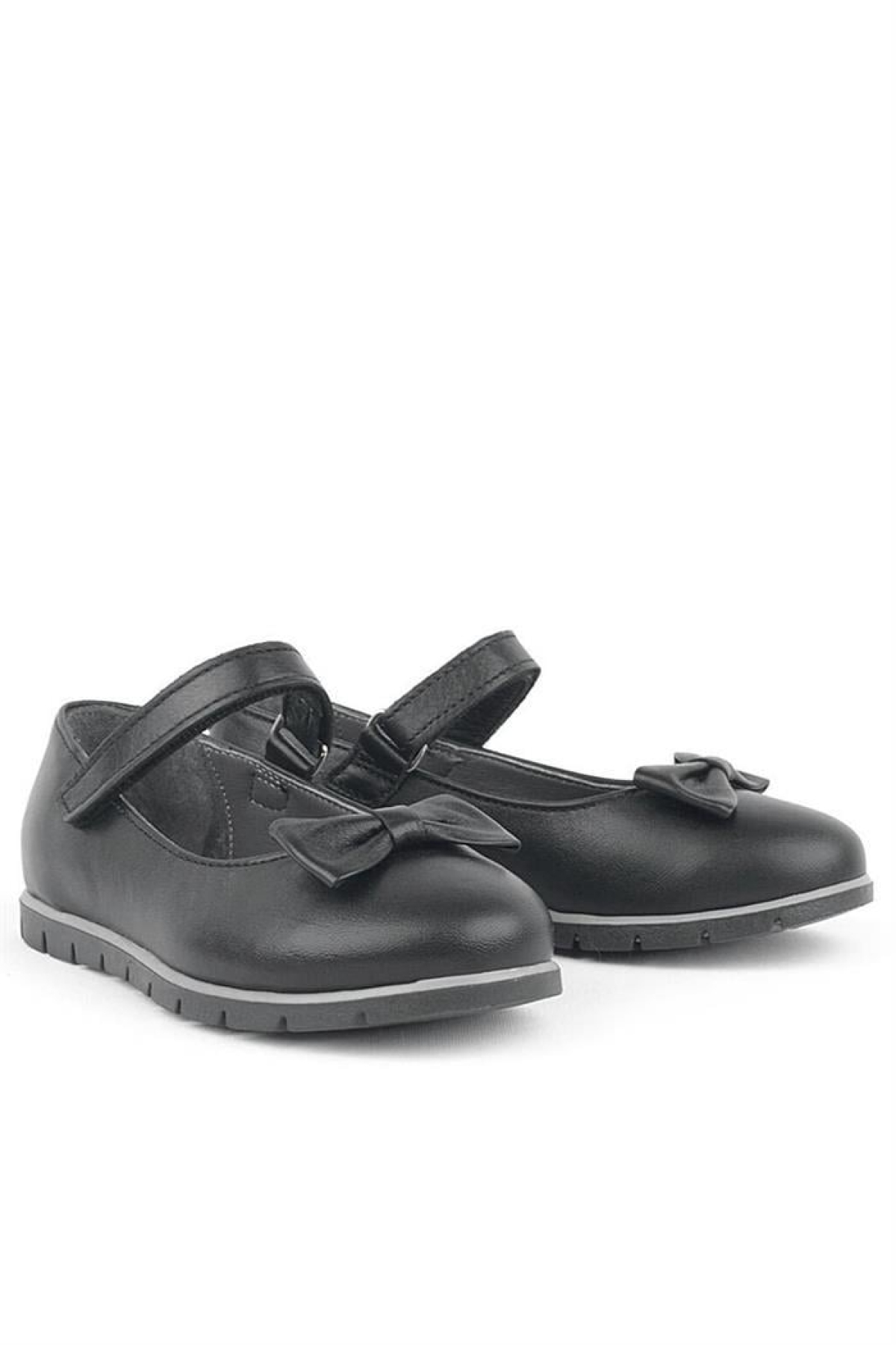 Hakiki Deri Siyah Kız Çocuk Babet - Görsel 7