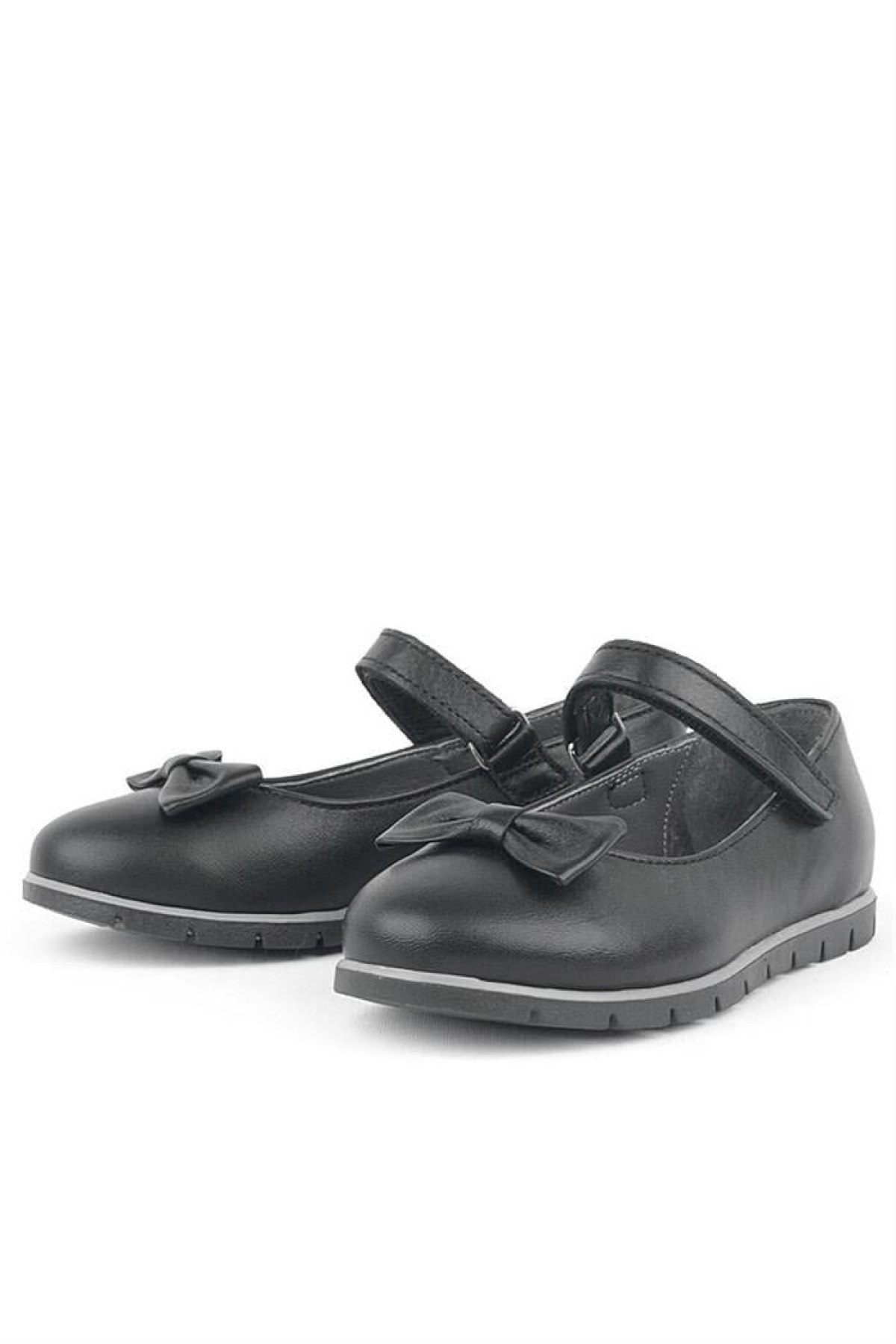 Hakiki Deri Siyah Kız Çocuk Babet - Görsel 9