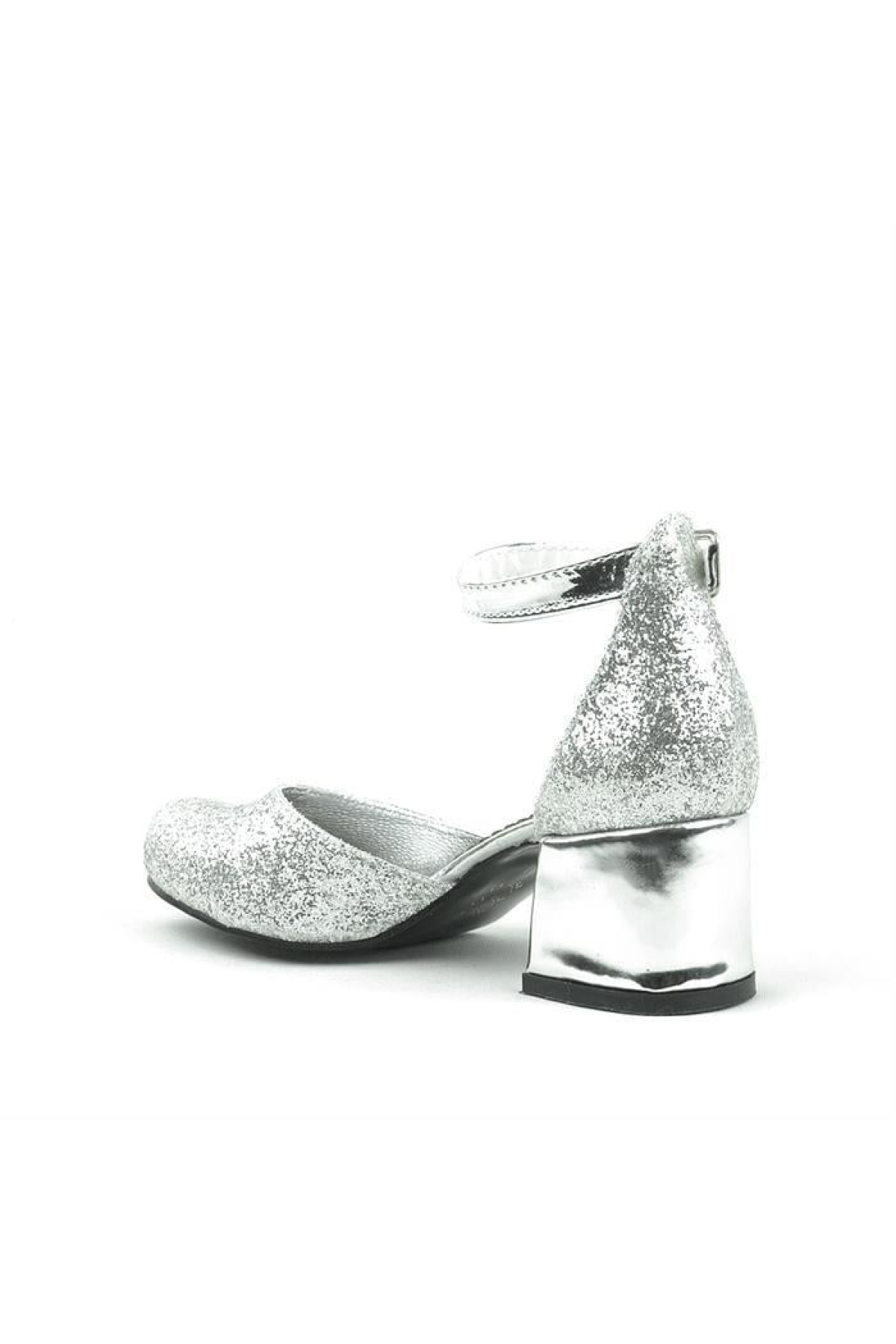 Merida Gümüş Kalın Topuklu Kız Çocuk Topuklu Ayakkabı - Görsel 4