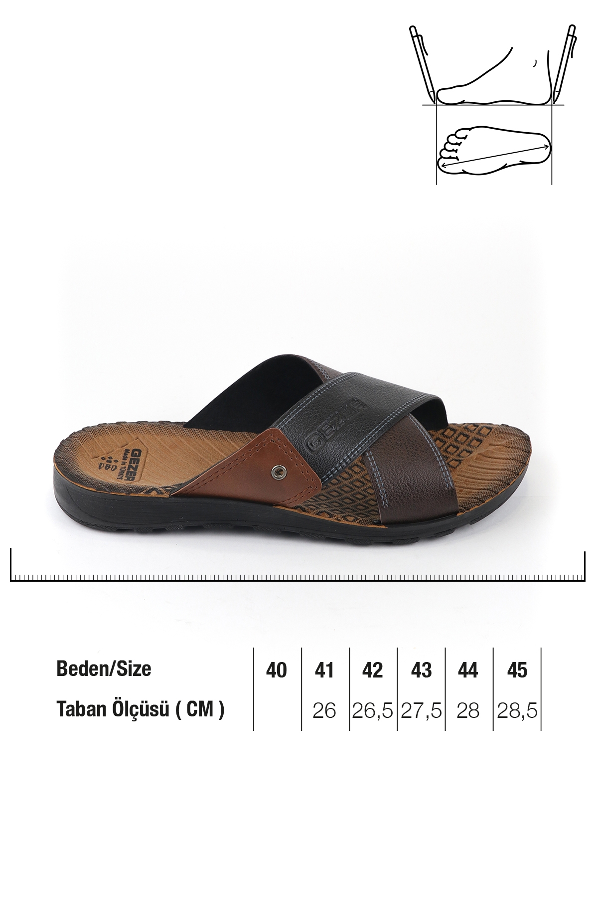 Gezer Gezer Siyah Yazlık Klasik Erkek Terlik Sandalet & Terlik | Flo Siyah - 3. görsel