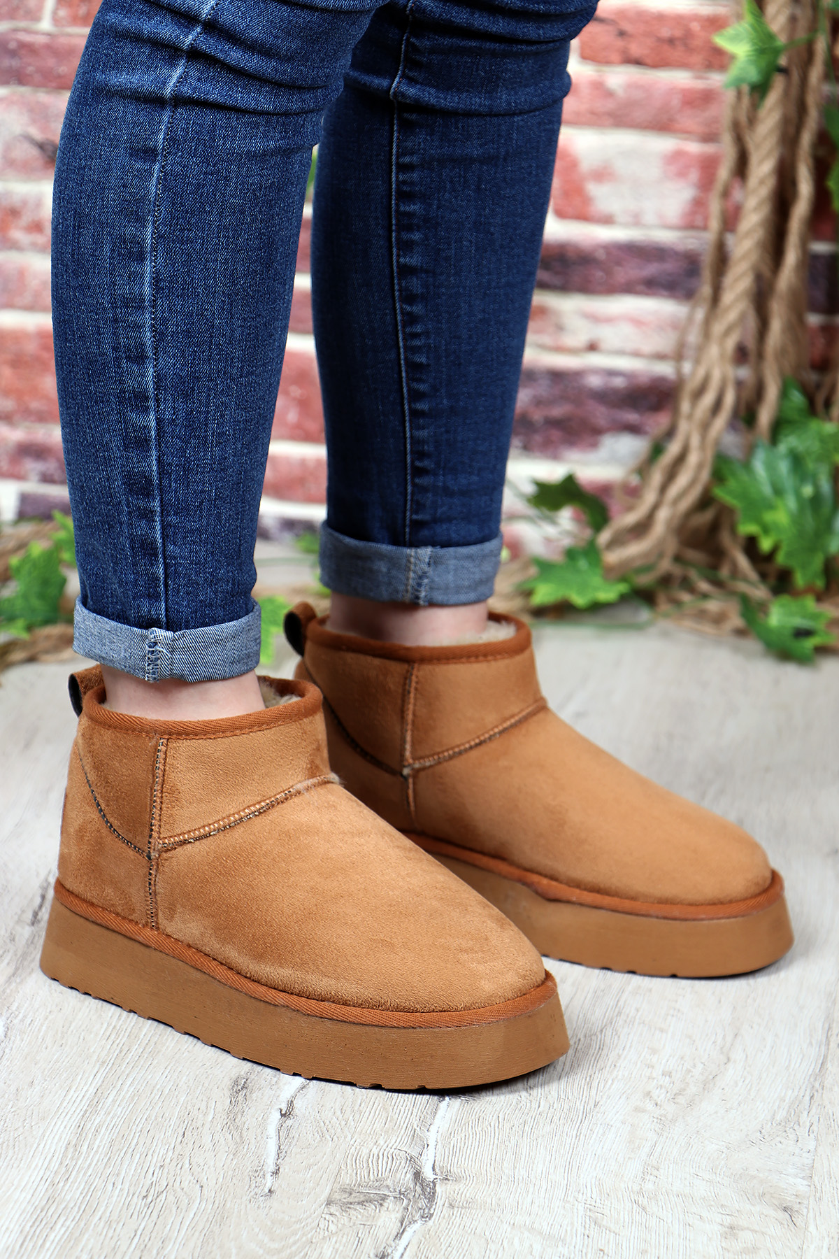 Pierre Cardın 52709 UG Kısa Süet Kürklü Spor Kadın Bot - Görsel 6