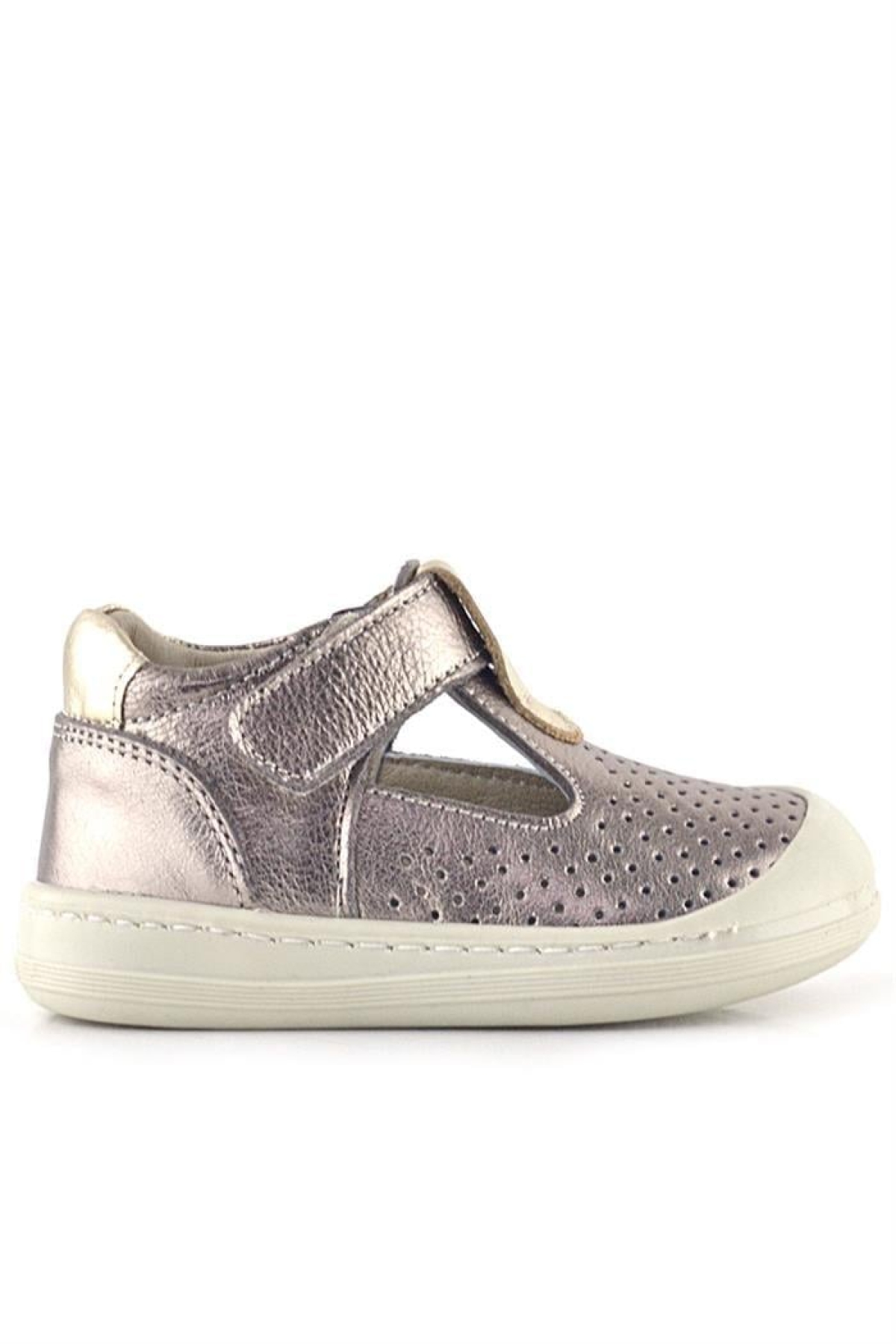 Shaun Hakiki Deri Altın Cırtlı Anatomik Kız Bebek Sandalet - Görsel 4