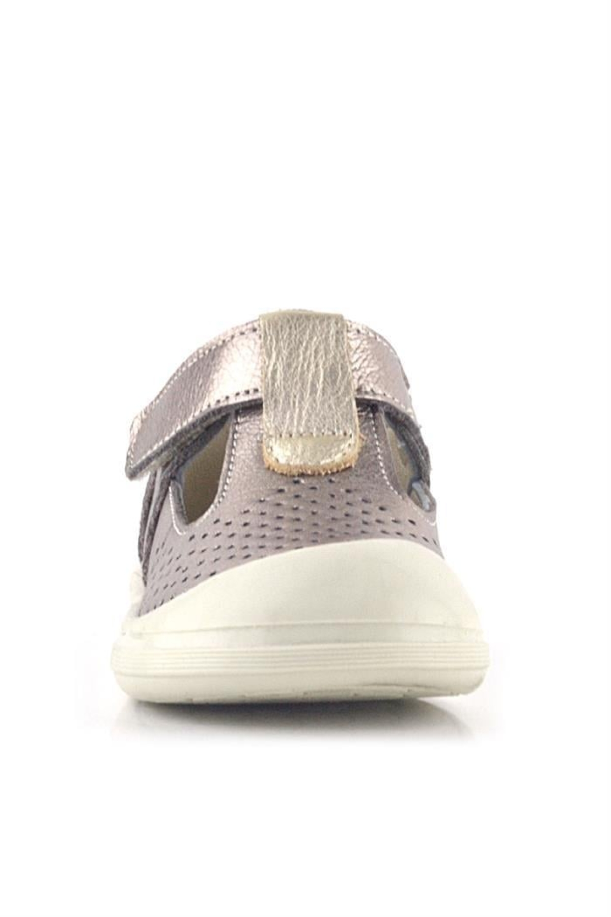 Shaun Hakiki Deri Altın Cırtlı Anatomik Kız Bebek Sandalet - Görsel 5