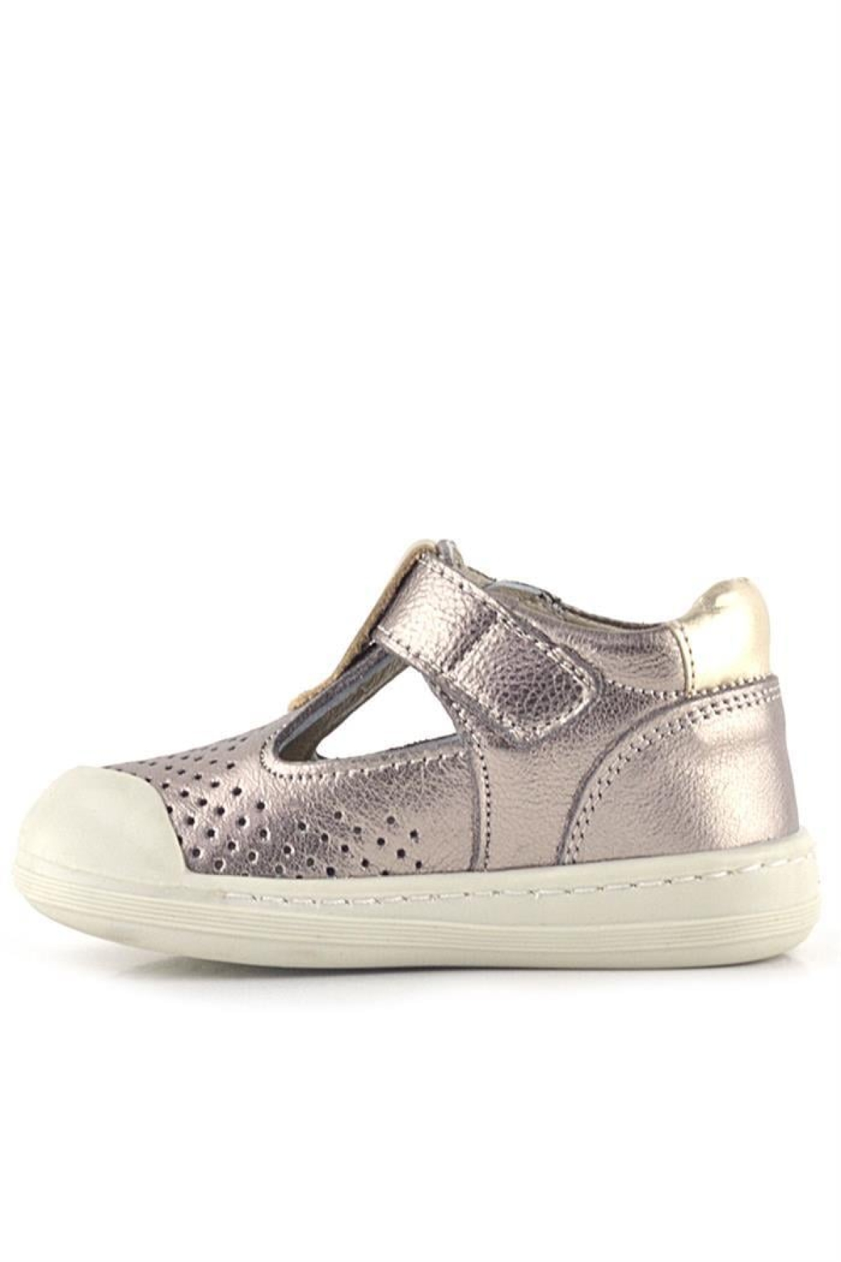 Shaun Hakiki Deri Altın Cırtlı Anatomik Kız Bebek Sandalet - Görsel 6