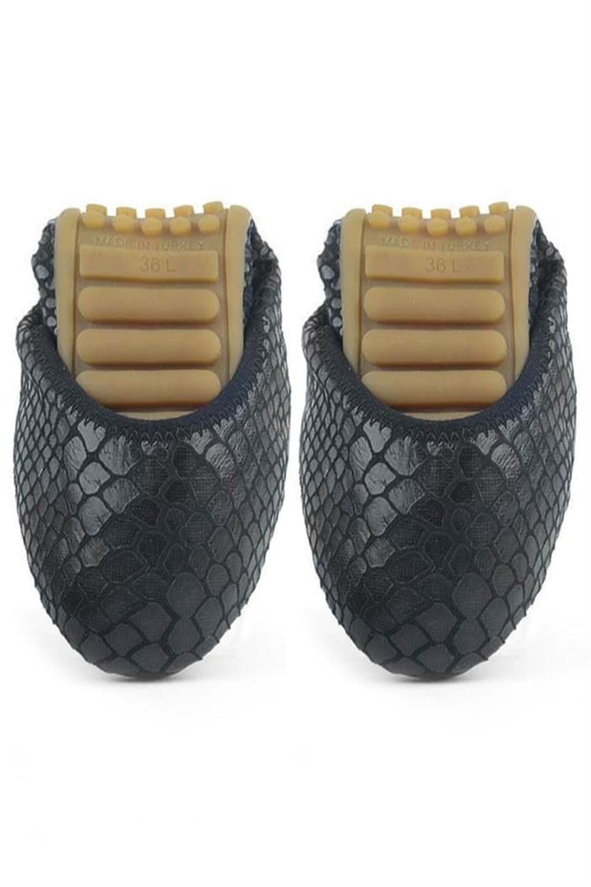 Siyah Desenli Katlanabilir Kadın Babet - Görsel 4