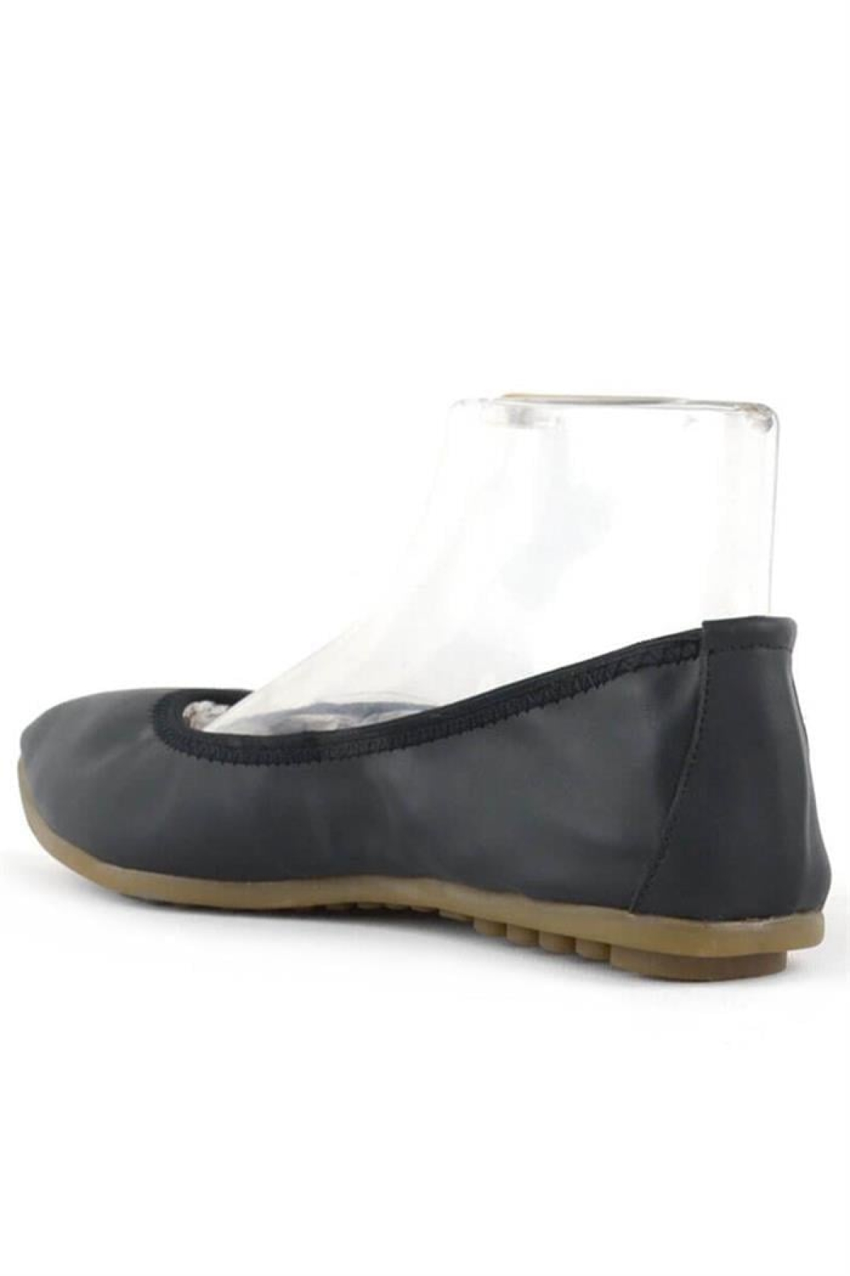 Siyah Sivri Burun Katlanabilir Kadın Babet - Görsel 4