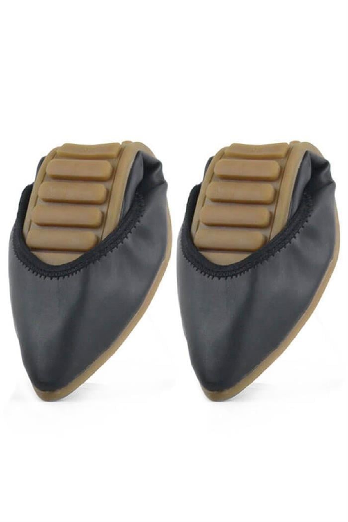 Siyah Sivri Burun Katlanabilir Kadın Babet - Görsel 6