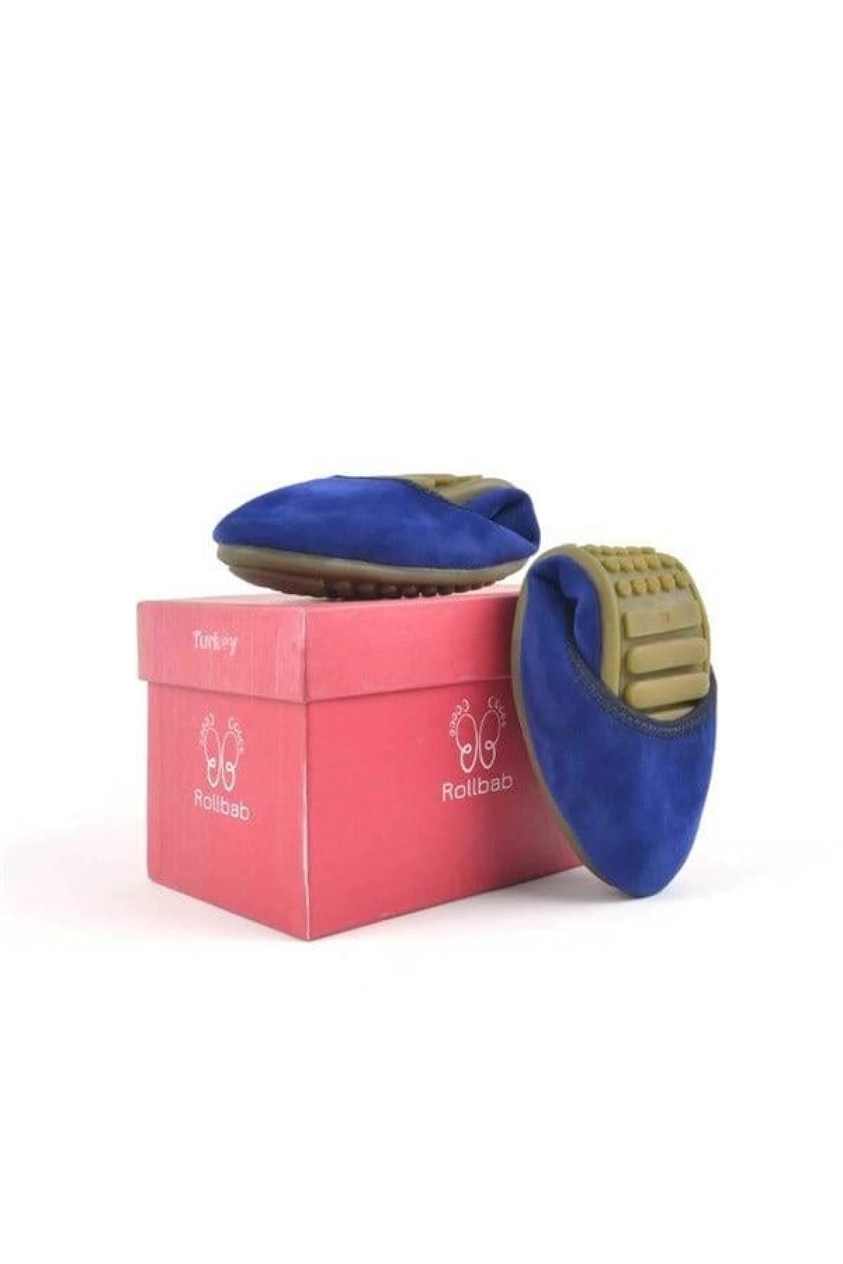 Mavi Süet Katlanabilir Kadın Babet - Görsel 7