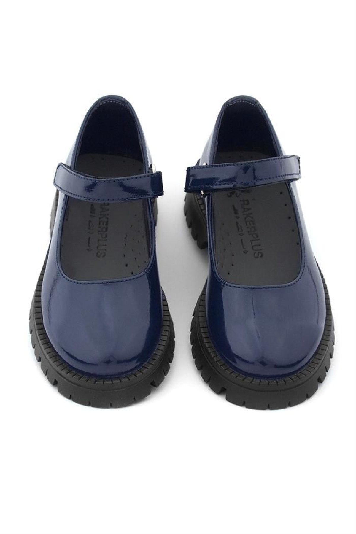 Lacivert Rugan Cırtlı Kalın Tabanlı Kız Çocuk Okul Ayakkabısı - Görsel 10