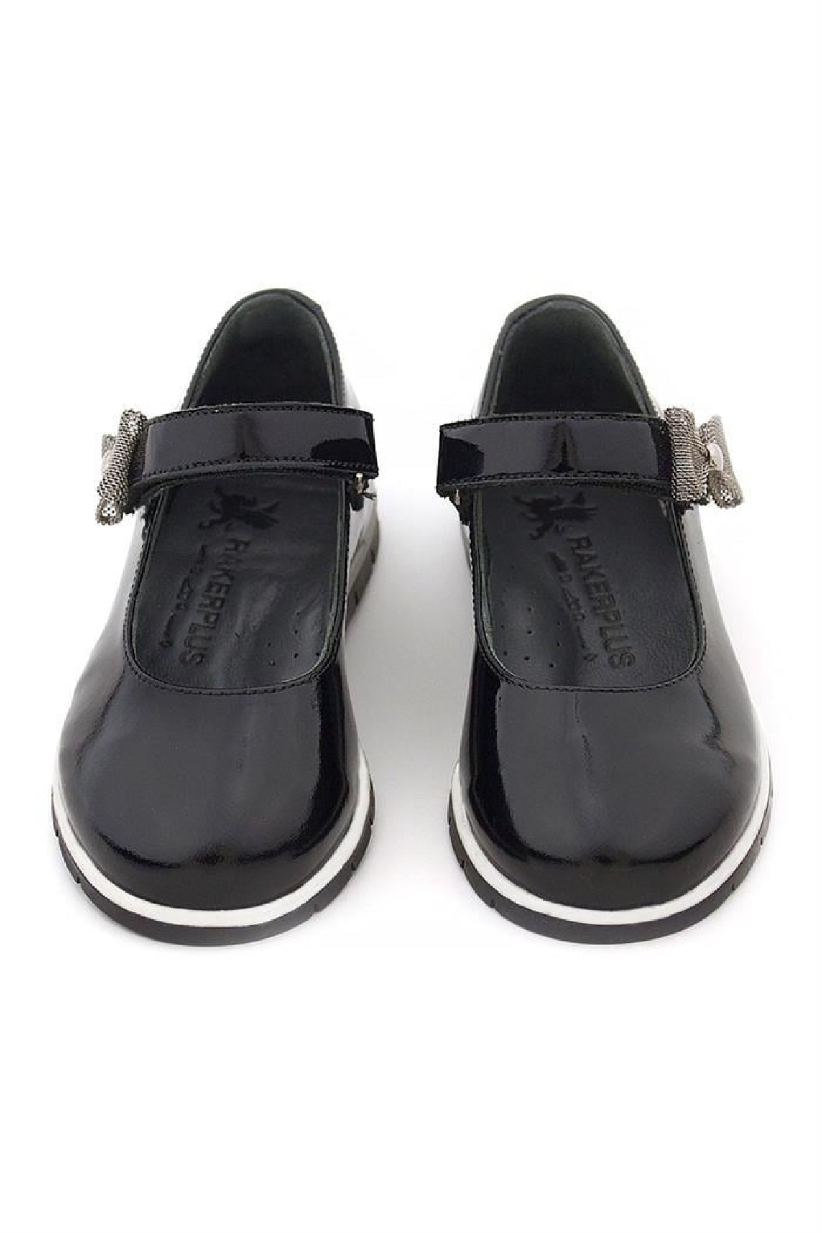 Hakiki Deri Siyah Rugan Kurdele Detaylı Kız Çocuk Babet - Görsel 10