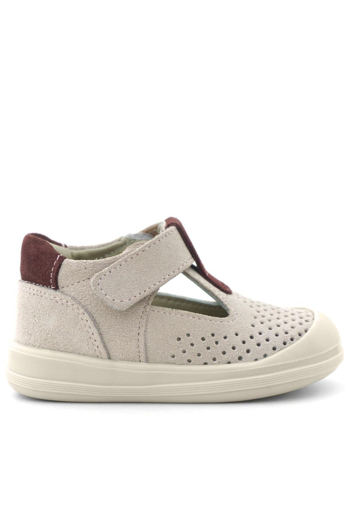 Shaun Hakiki Deri Lila Mor Cırtlı Anatomik Bebek Sandalet - Görsel 5