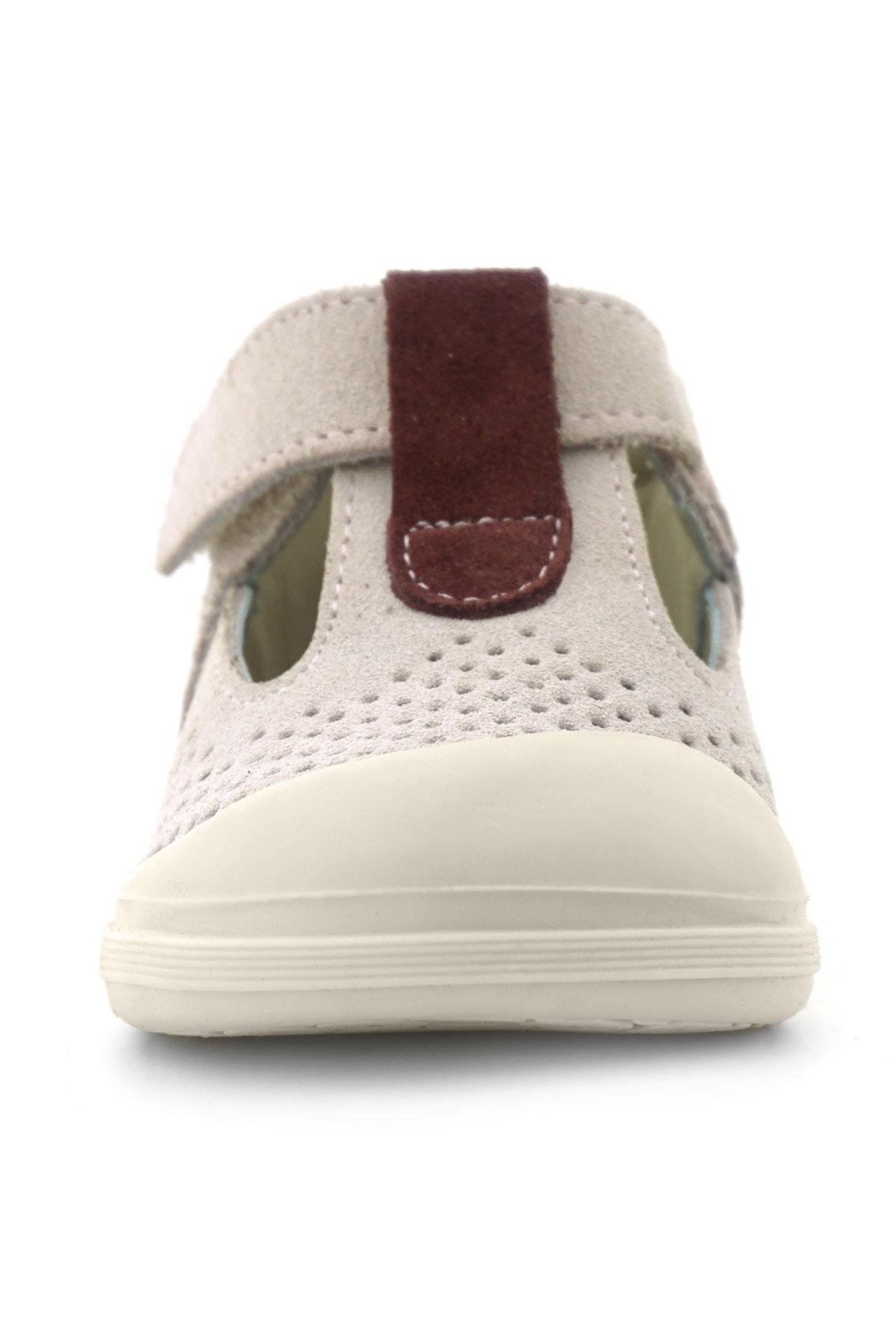 Shaun Hakiki Deri Lila Mor Cırtlı Anatomik Bebek Sandalet - Görsel 6