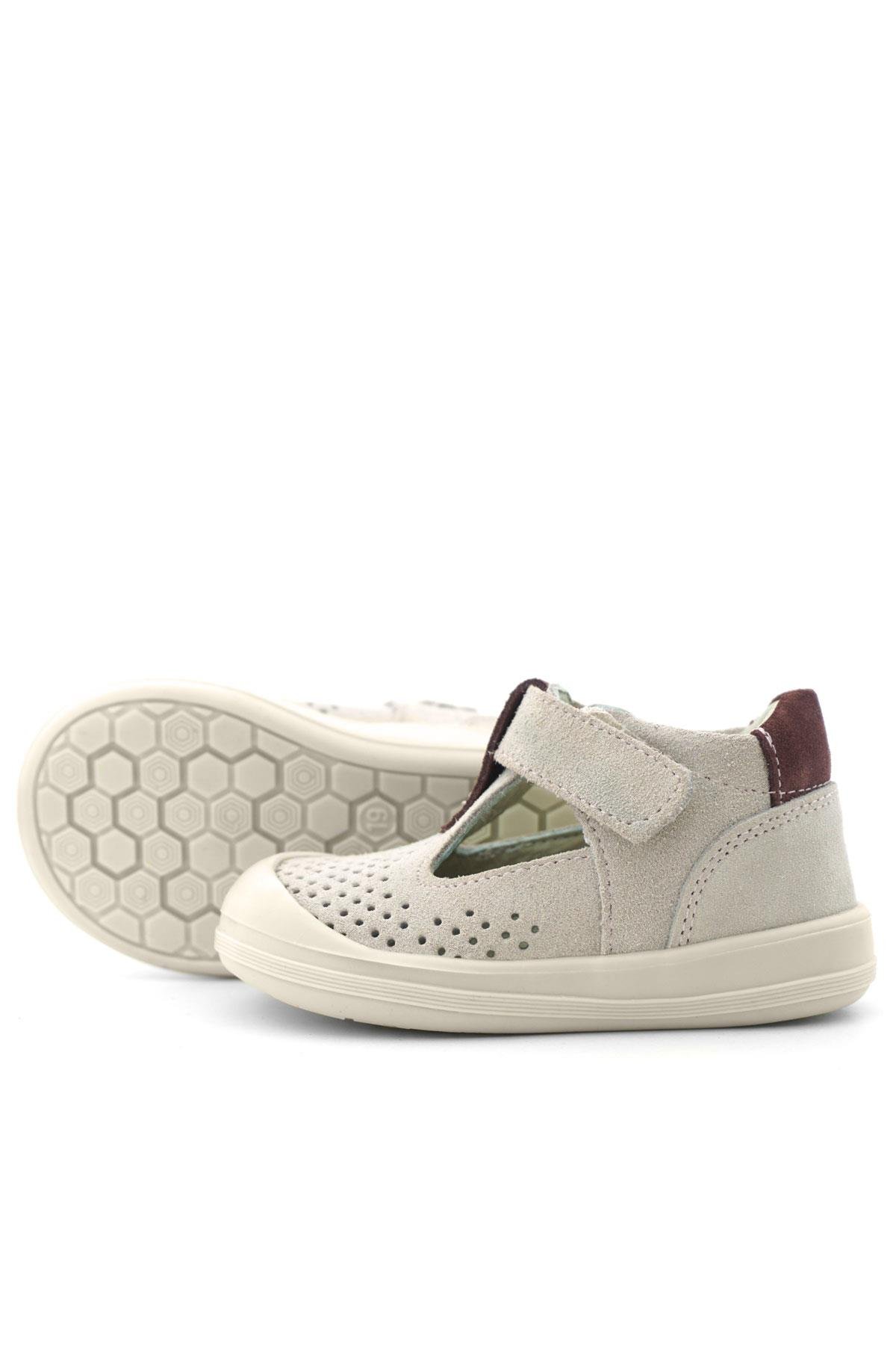 Shaun Hakiki Deri Lila Mor Cırtlı Anatomik Bebek Sandalet - Görsel 9