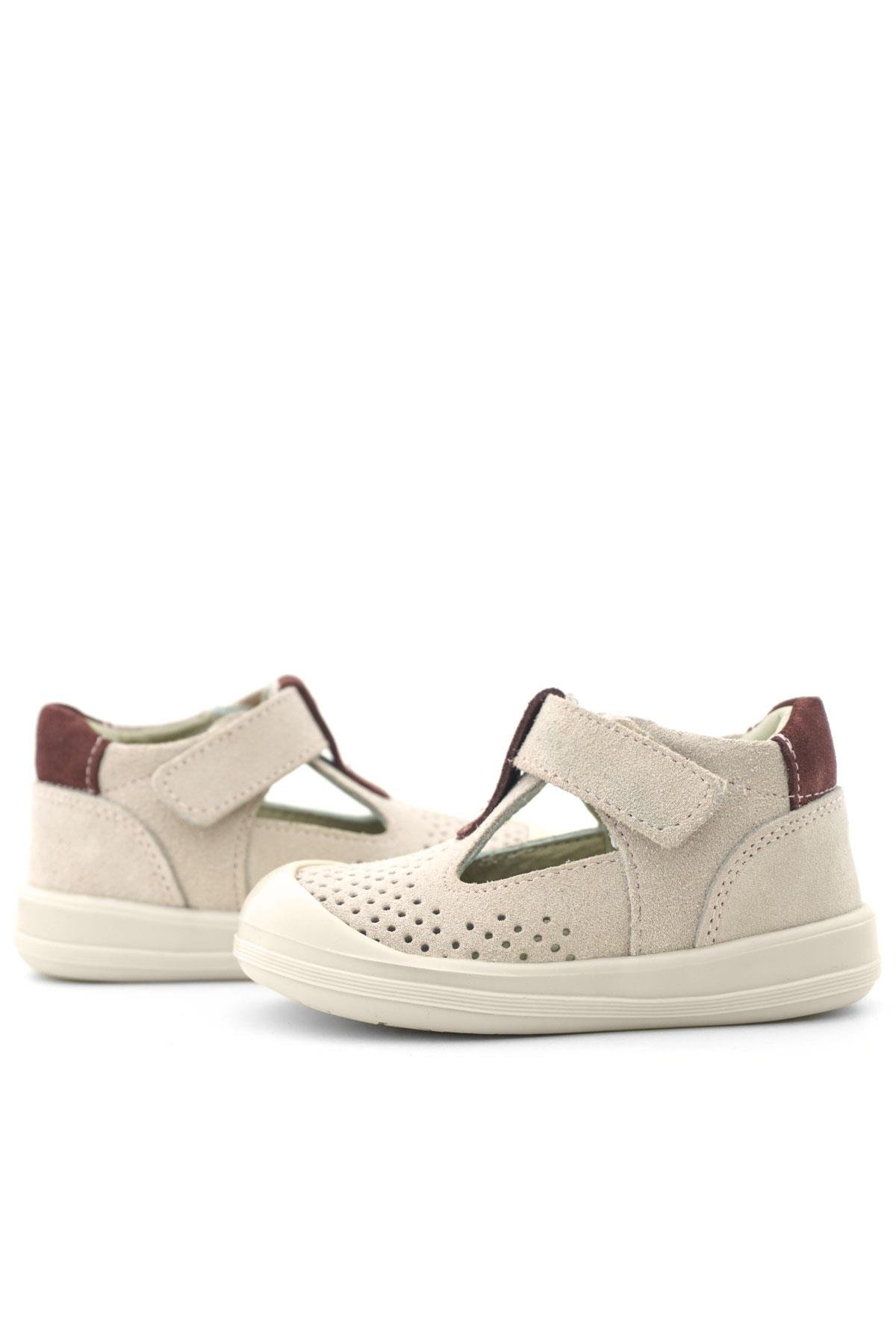 Shaun Hakiki Deri Lila Mor Cırtlı Anatomik Bebek Sandalet - Görsel 10