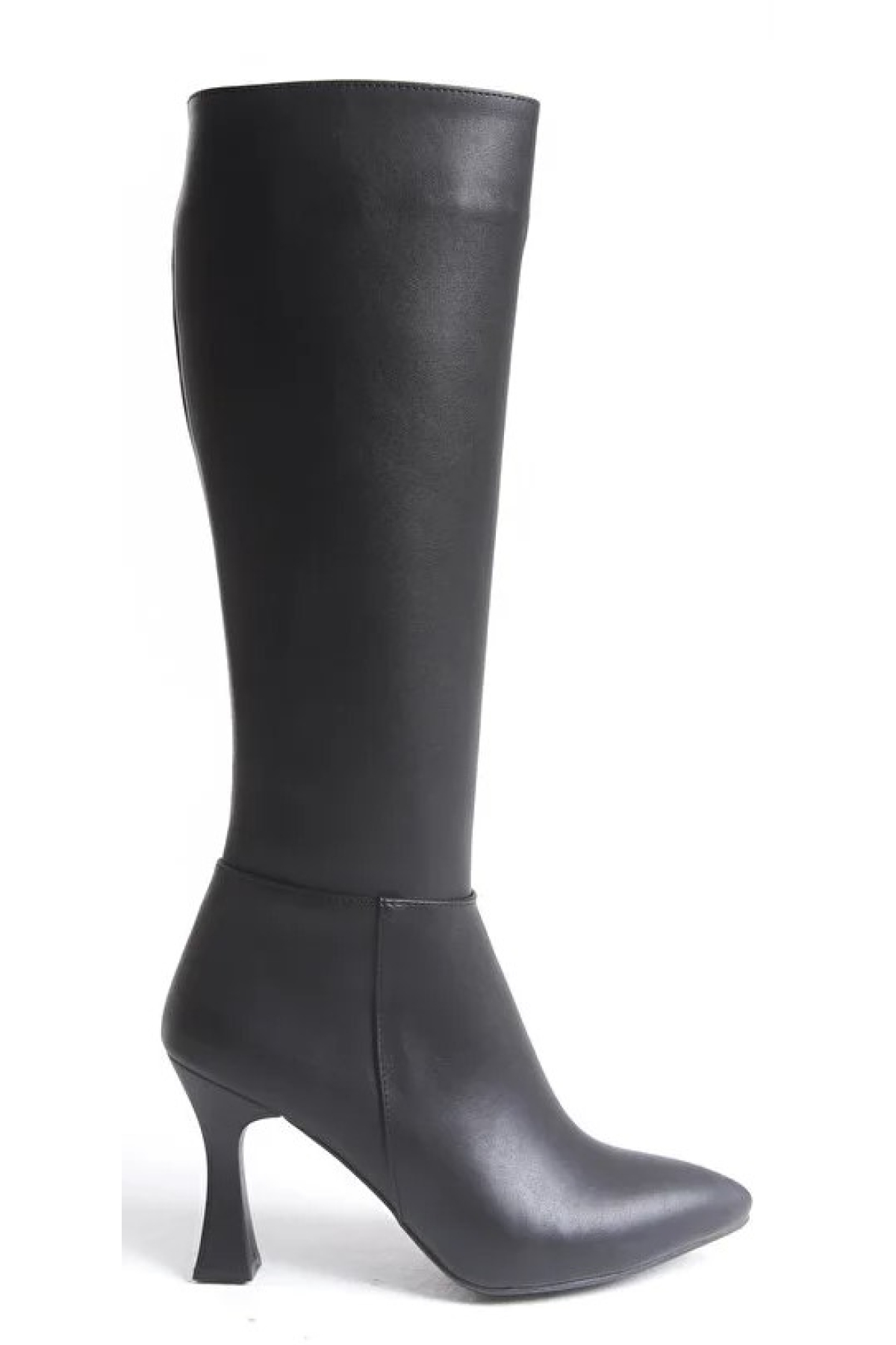 Diz Altı Topuklu Sivri Burun Kadın Çizme - Görsel 5