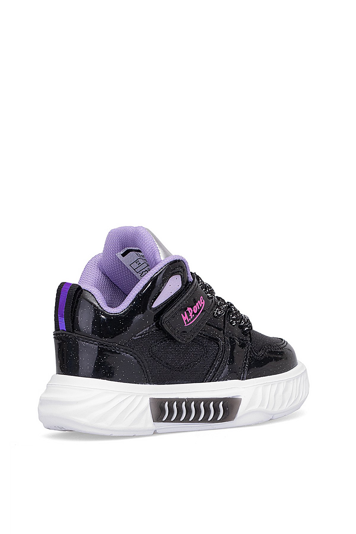 252-3510PT Patik Kız Çocuk Yürüyüş Ayakkabısı Siyah - Lila - Görsel 5