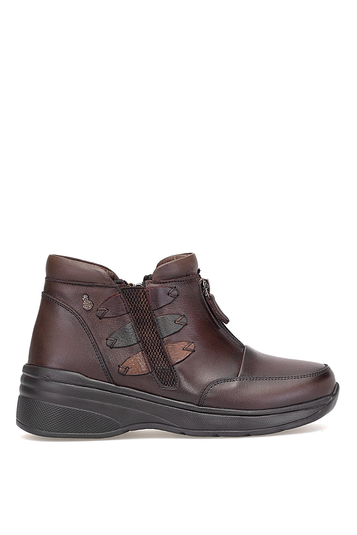 Elit ERLPLV1526-D-F Kadın Hakiki Deri Düz Bot Kahverengi - Görsel 2