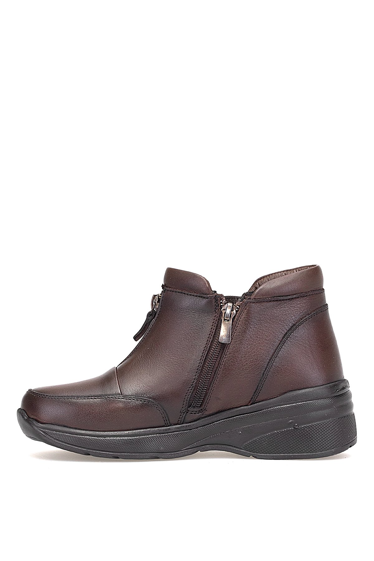 Elit ERLPLV1526-D-F Kadın Hakiki Deri Düz Bot Kahverengi - Görsel 4