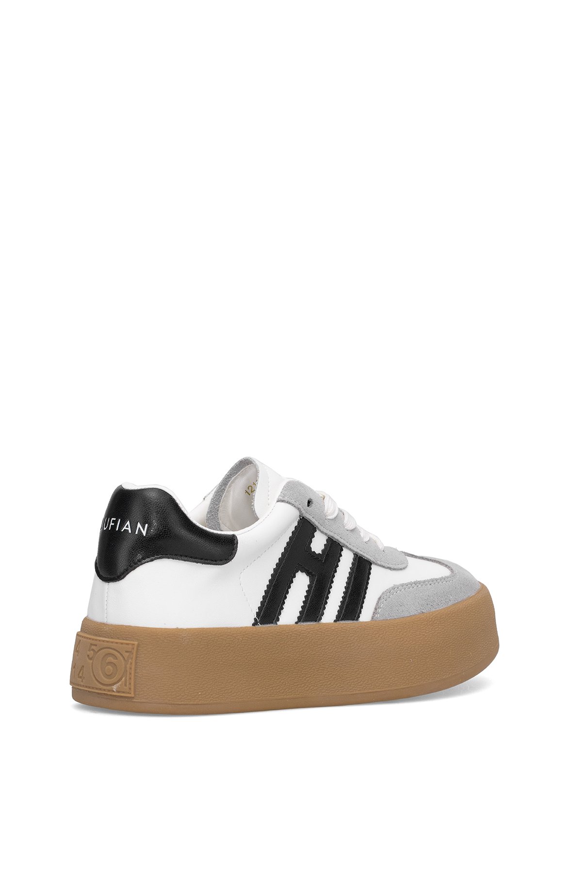 121230050 Mira 25K Kadın Hakiki Deri Klasik Sneaker Beyaz - Görsel 5