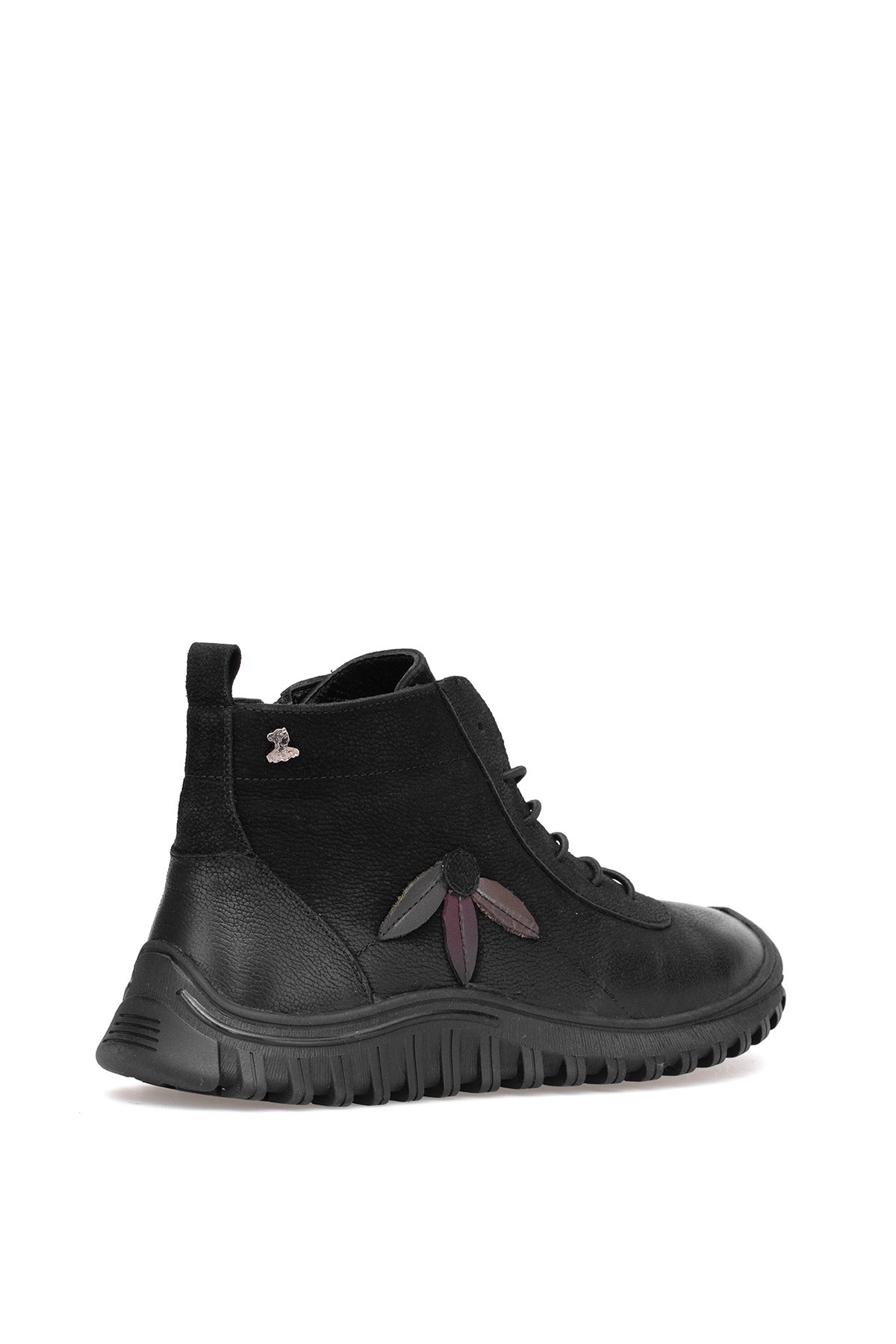 2413554K Kadın Hakiki Deri Düz Bot Siyah - Görsel 5