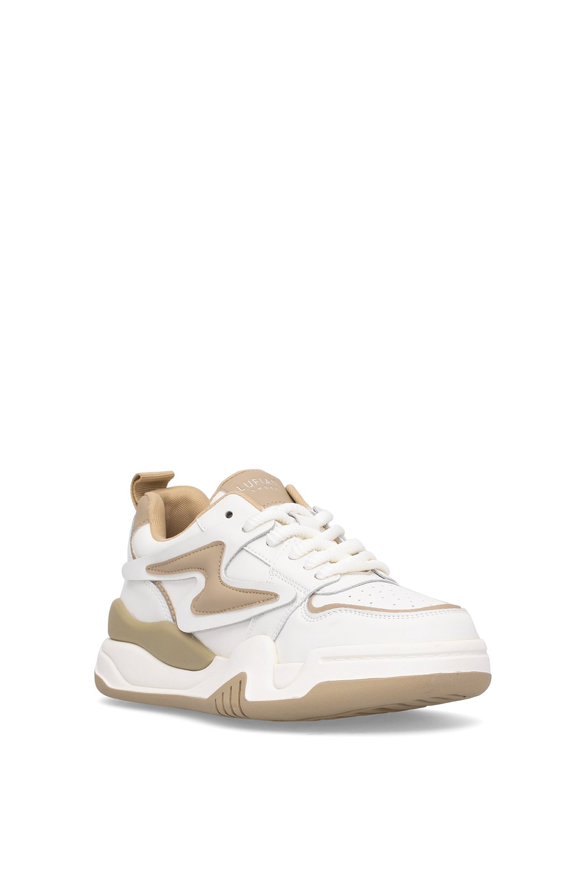 121230051 Maya 25K Kadın Hakiki Deri Klasik Sneaker Bej - Görsel 3