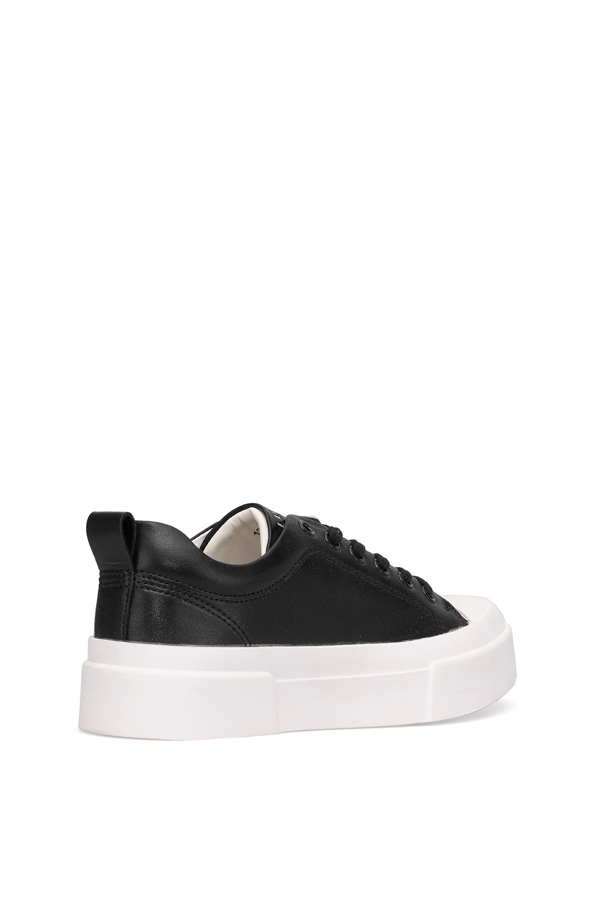 121230038 Mia 25K Kadın Hakiki Deri Klasik Sneaker Siyah - Görsel 5