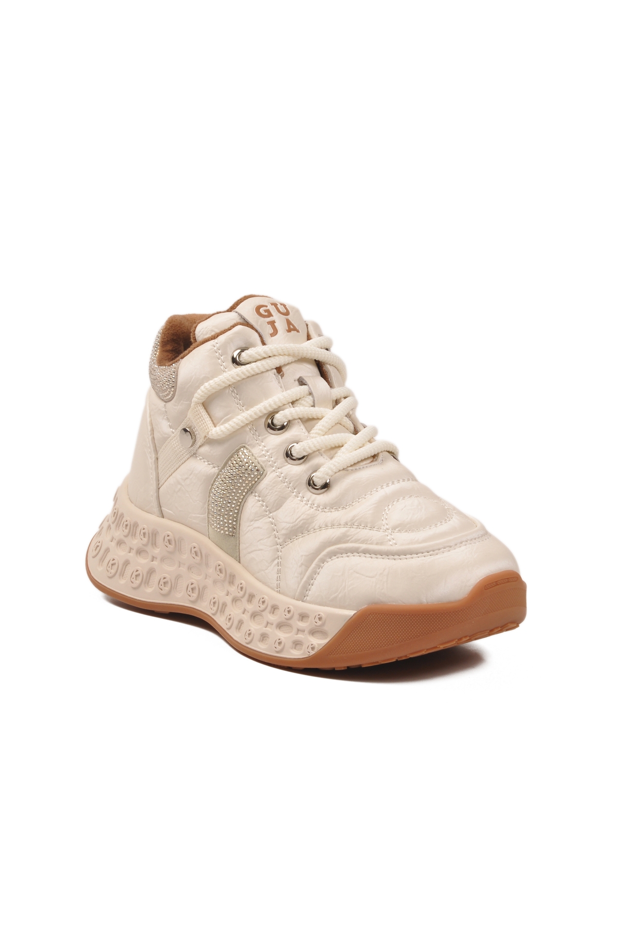 Bej İçi Kürklü Soğuğa Dirençli Kaymaz Bağcıklı Kadın Bot 25K316 Z - Görsel 4