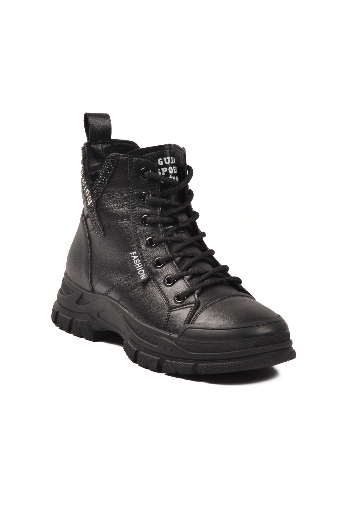 Siyah İçi Polarlı Kaymaz Taban Kadın Bot 24K310-14 Z - Görsel 5