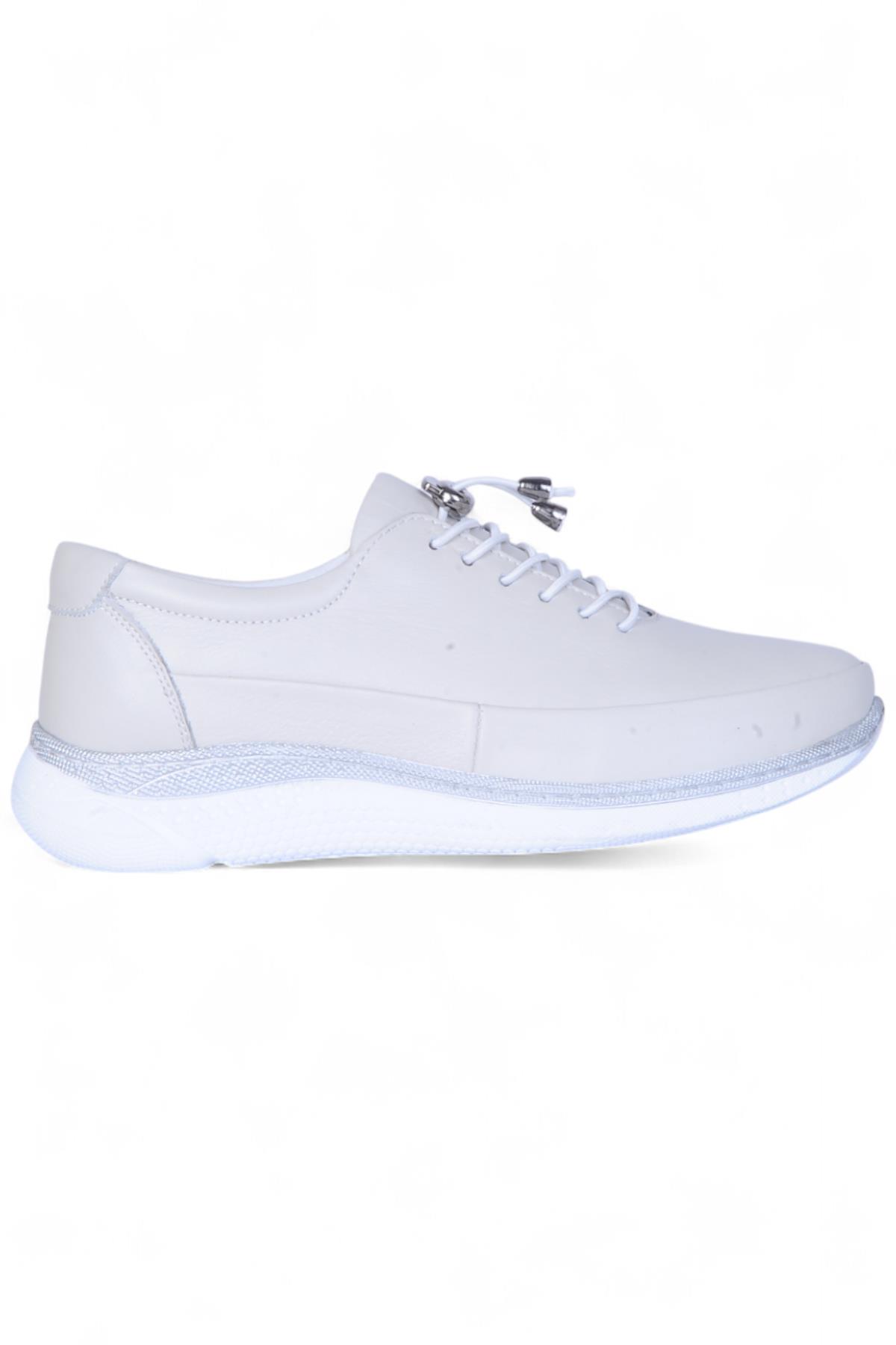 Missmama 007 Gri Kadın Hakiki Deri Casual Ayakkabı - Görsel 2