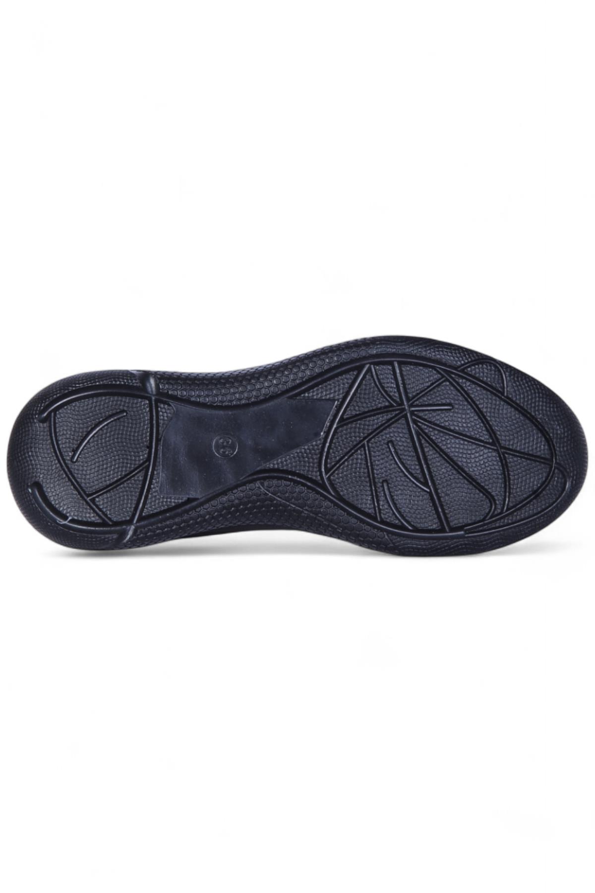 Missmama 003 Siyah Kadın Hakiki Deri Casual Ayakkabı - Görsel 4