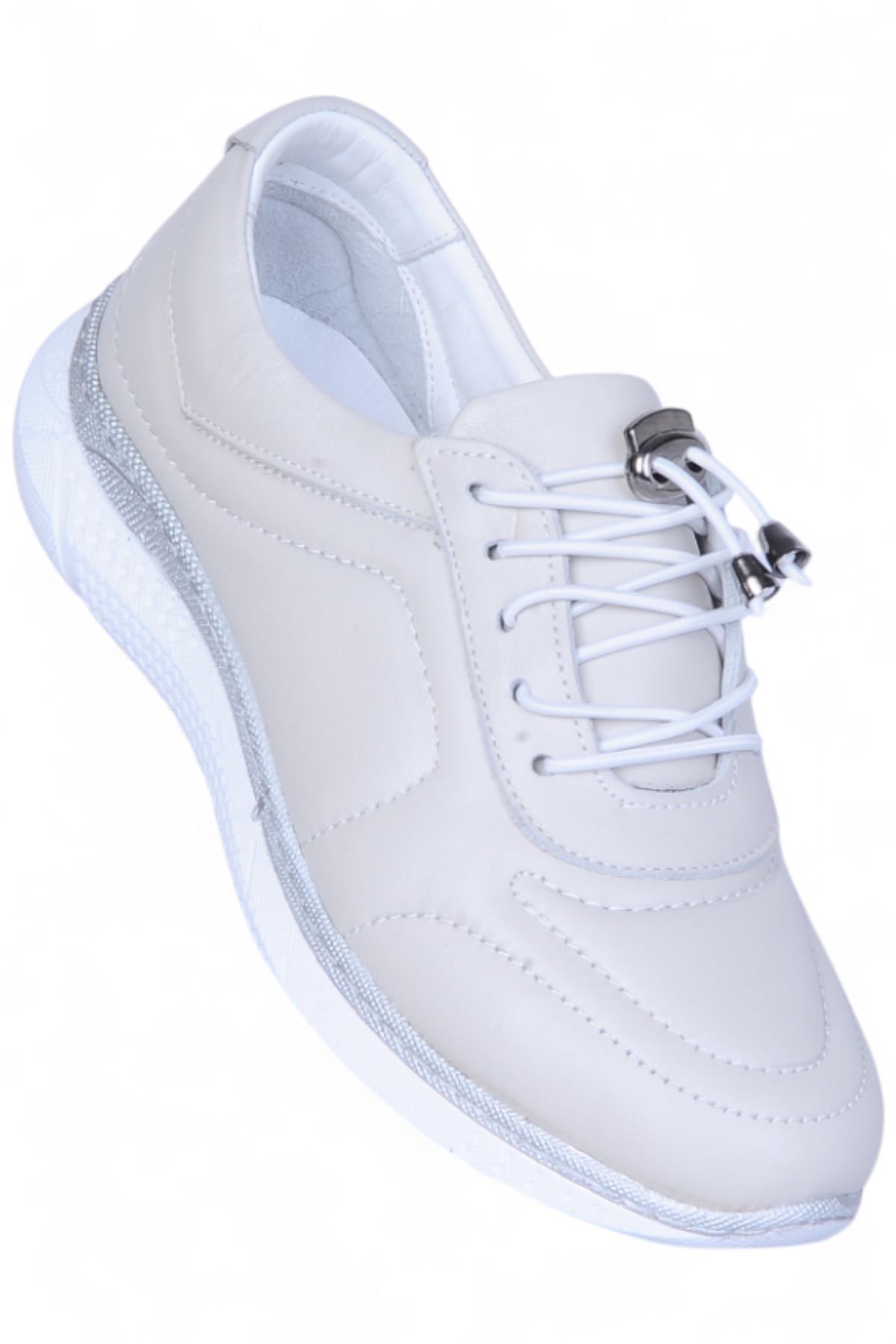 Missmama 003 Gri Kadın Hakiki Deri Casual Ayakkabı - Görsel 3