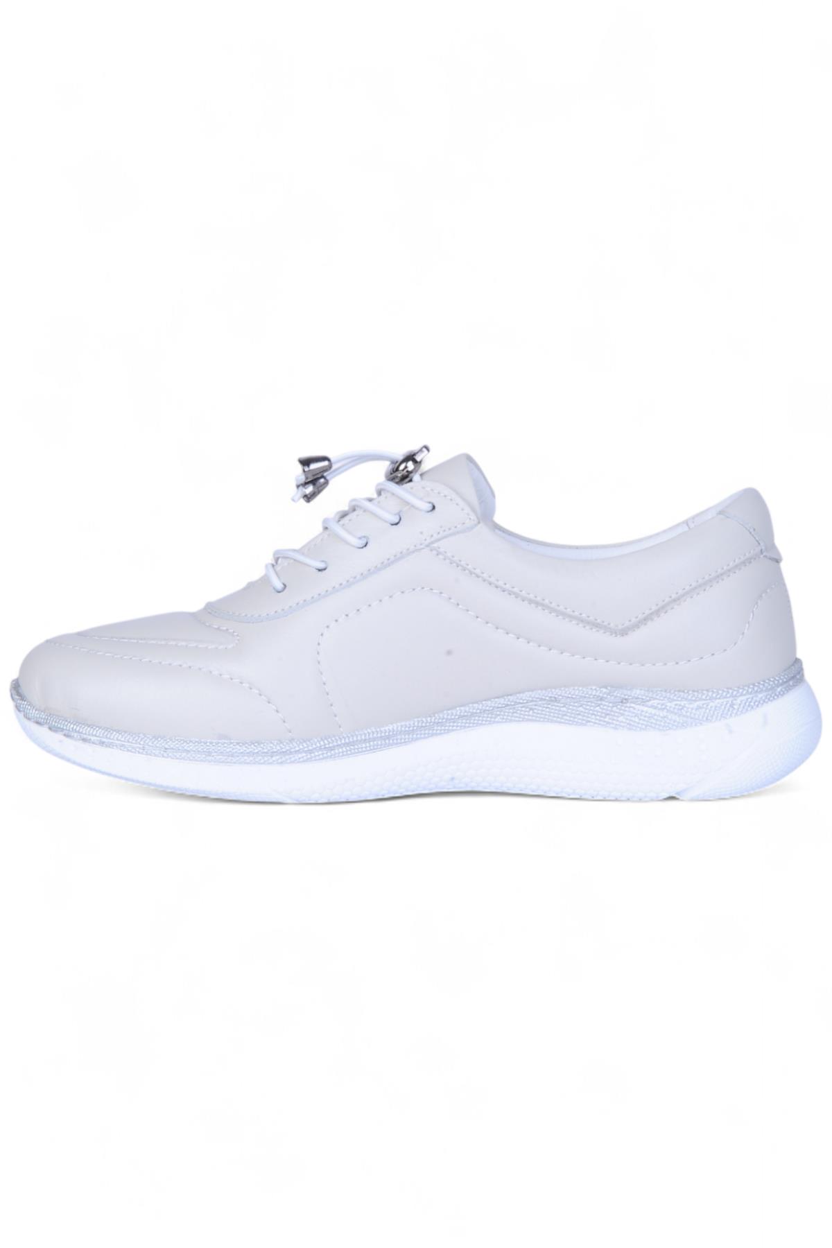 Missmama 003 Gri Kadın Hakiki Deri Casual Ayakkabı - Görsel 4