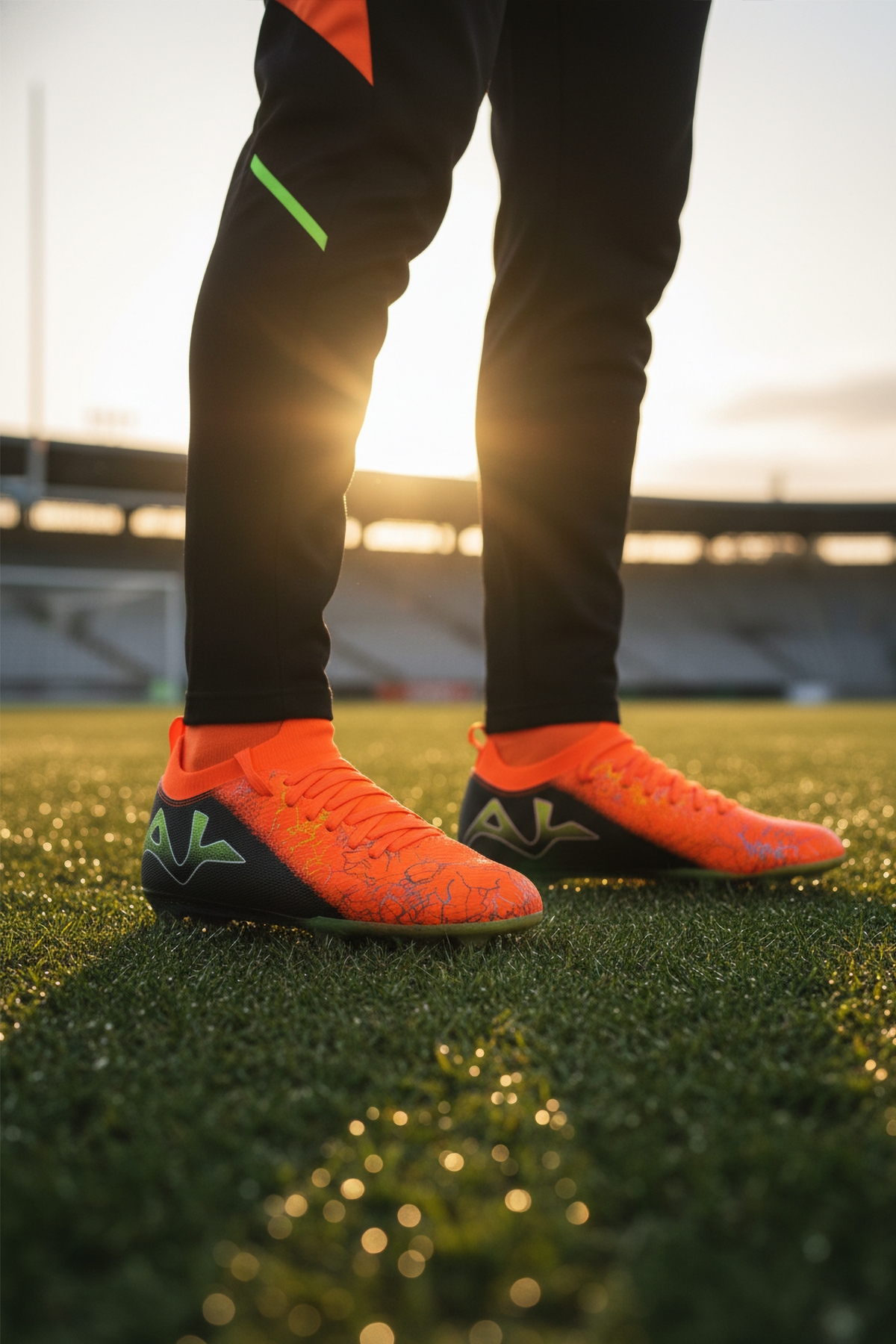 Neon Turuncu Siyah Çoraplı Bağcıklı Erkek Krampon MK-252-153 M - Görsel 4