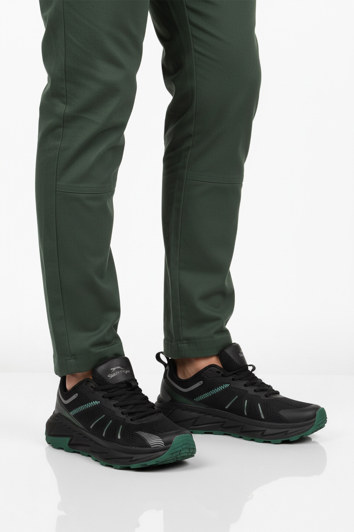 Siyah Fileli Hafif Esnek Erkek Spor Ayakkabı Warren M - Görsel 2